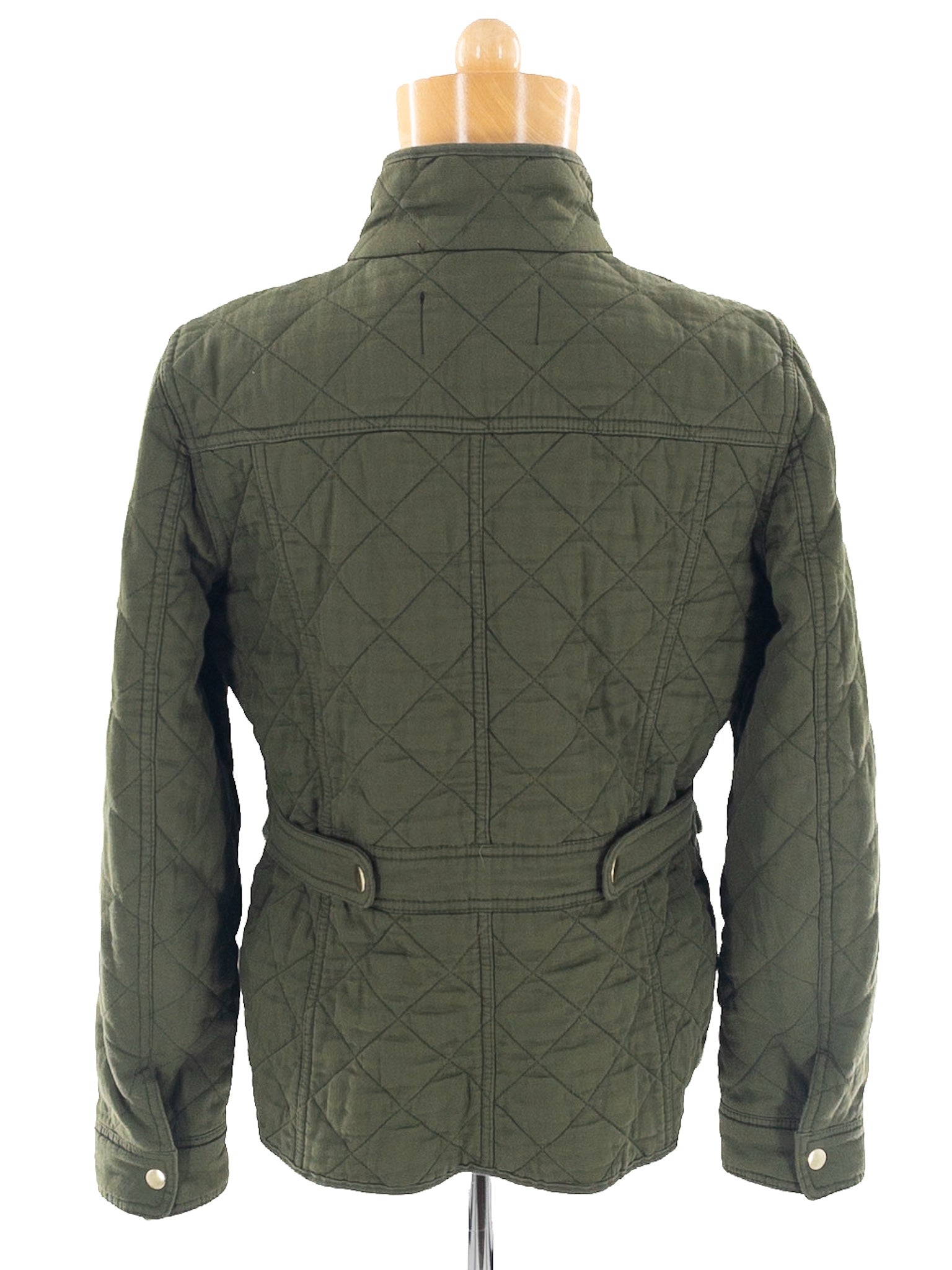 J Crew Olive Quilt Cotton Blend Size M Jacket