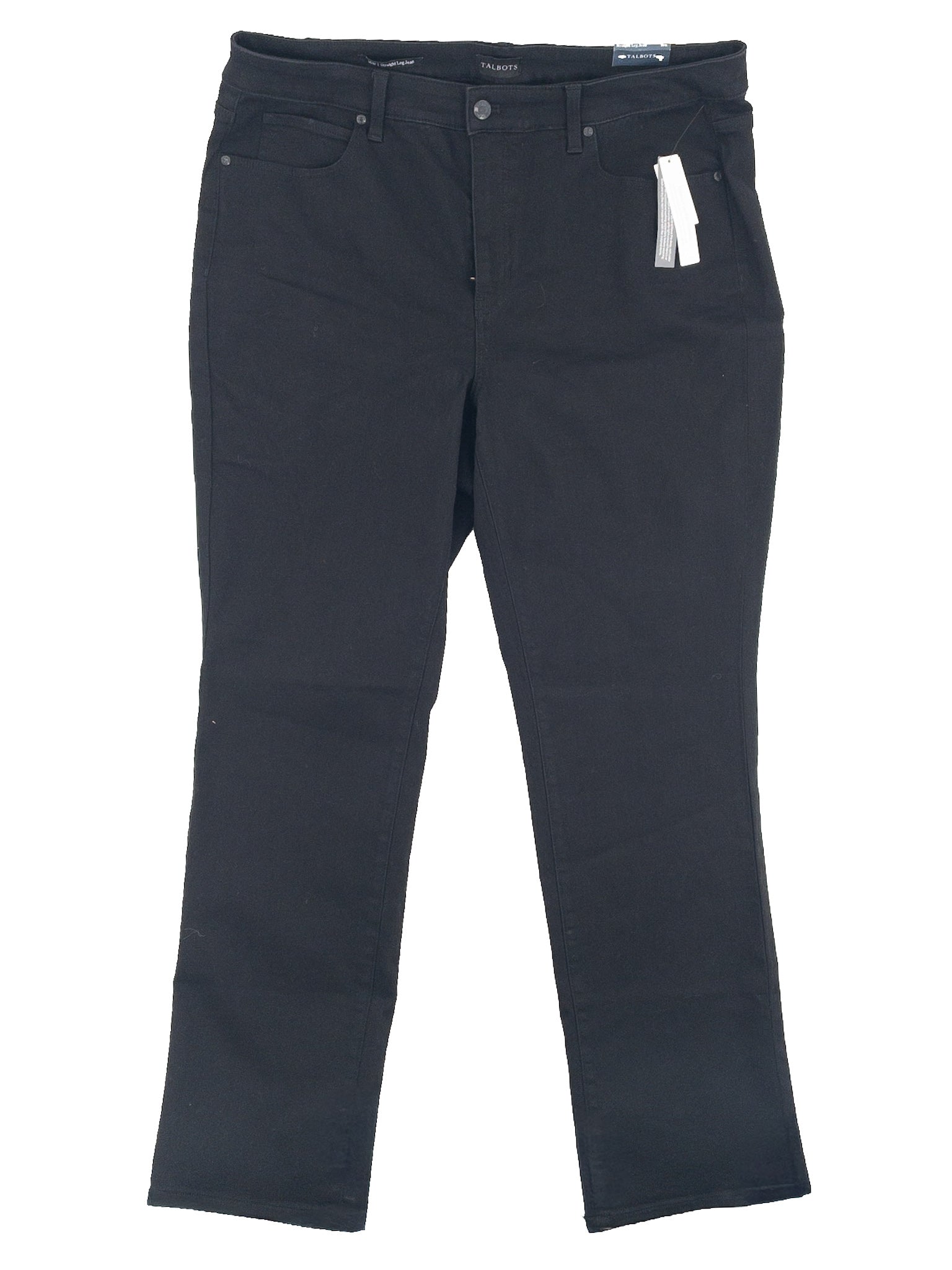 Talbots Black Cotton Blend Straight Size 16W Pants