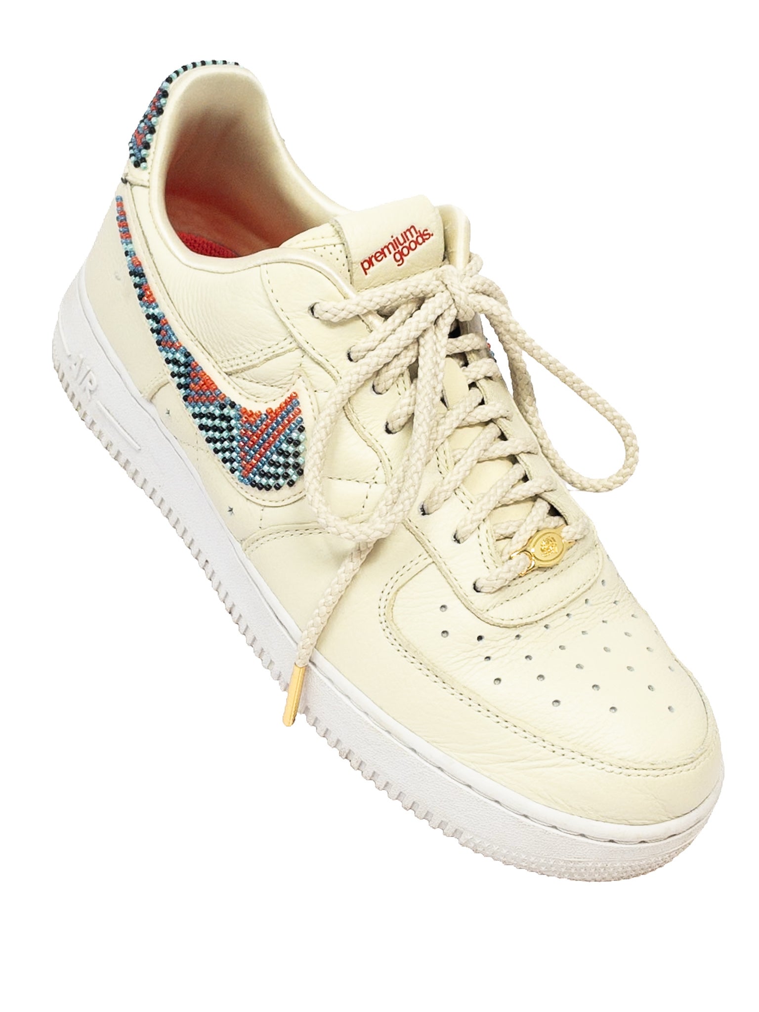 Nike Cream Beaded Leather 10.5 Sneakers