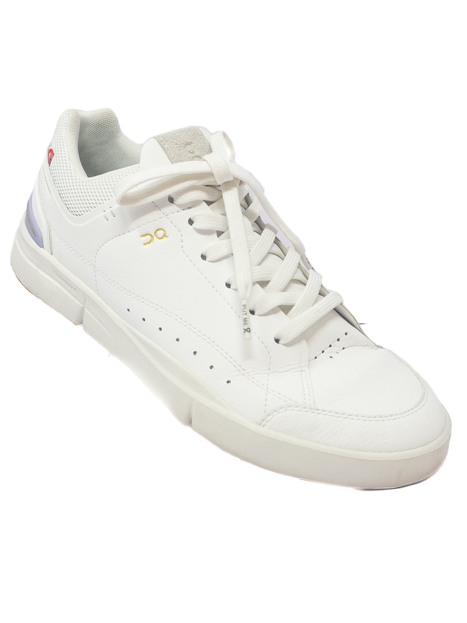 On Cloud White Tie Leather 9.5 Sneakers