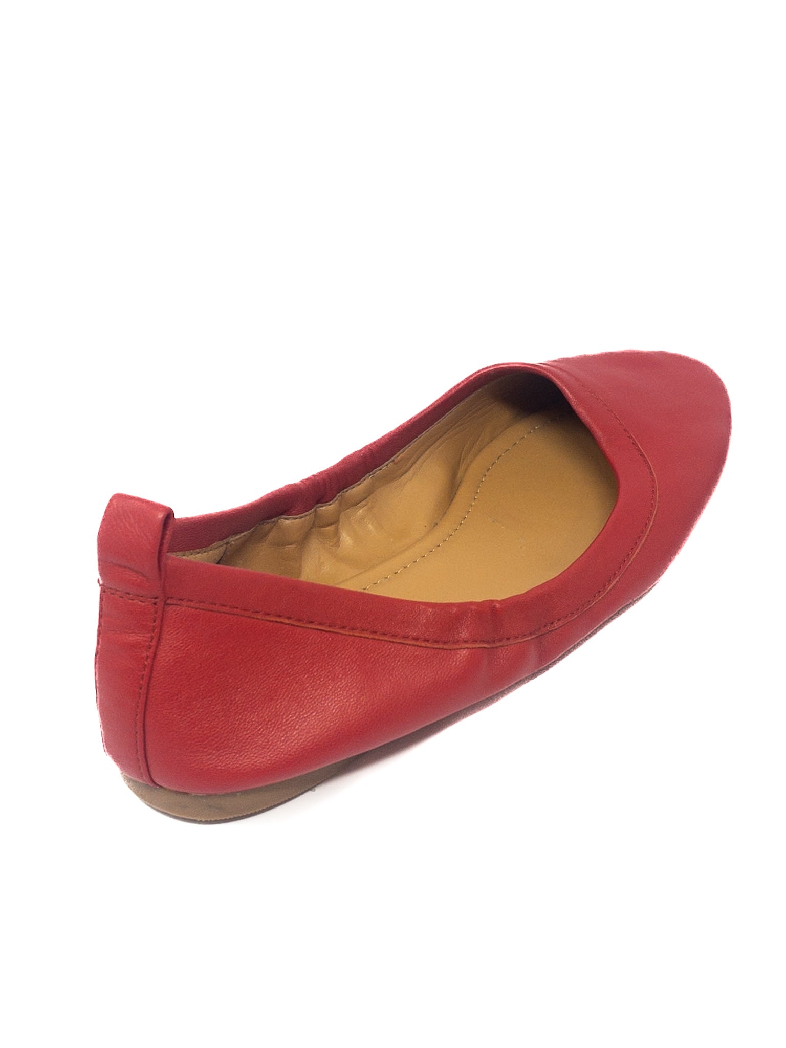 J Crew Red Leather 8.5 Flats