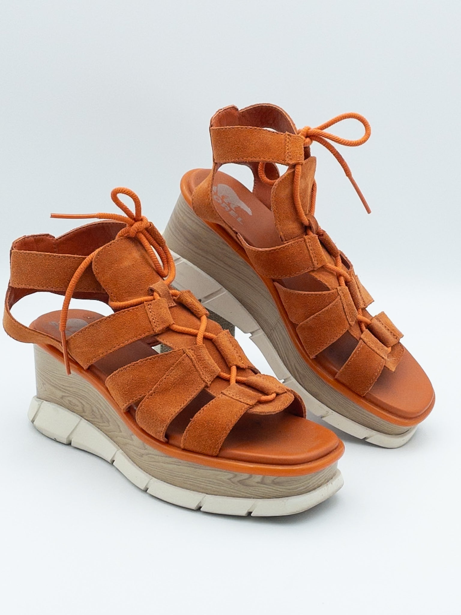 Sorel Orange Tie Suede 8 Sandals