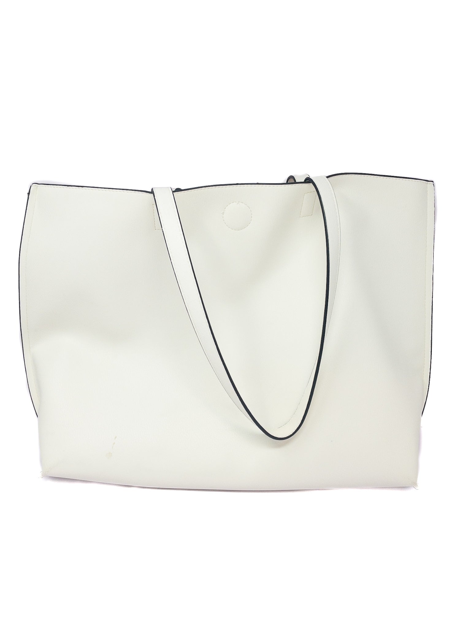 Cream Multi Stripe PVC Tote