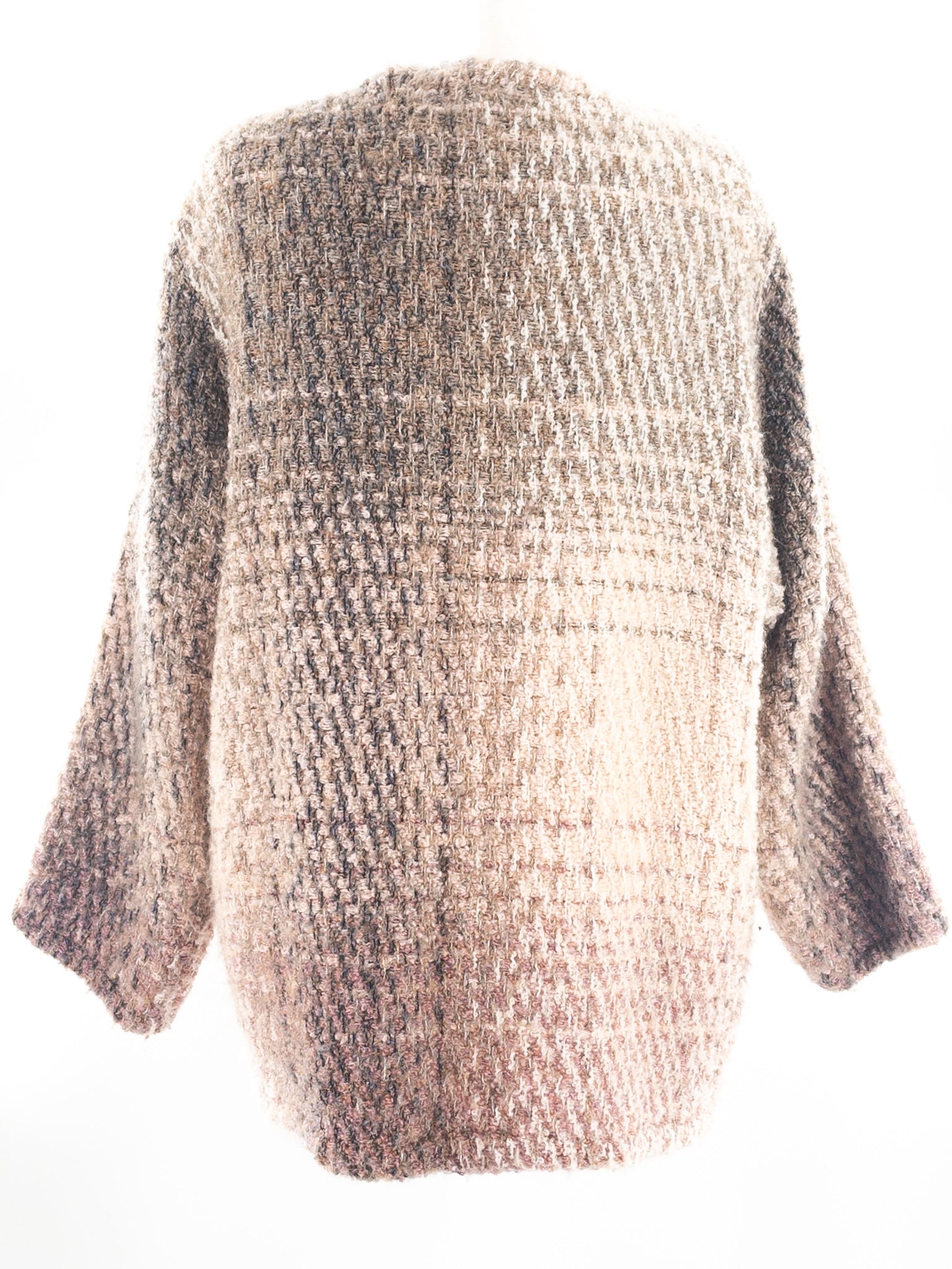 Weave O'the Irish Taupe Marled Wool Blend Size XL Cardigan