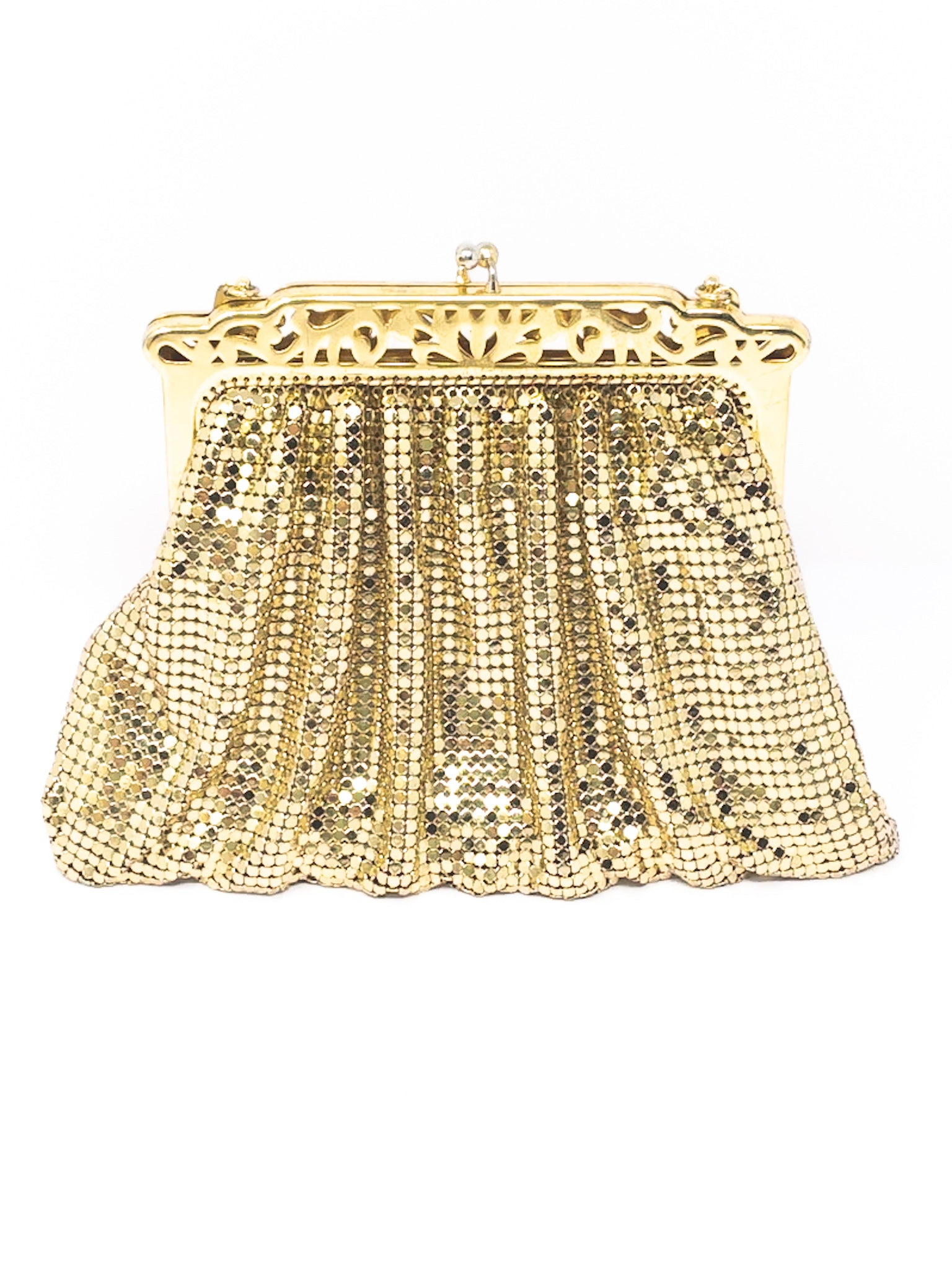 Whiting & Davis Gold Mesh Metallic Purse