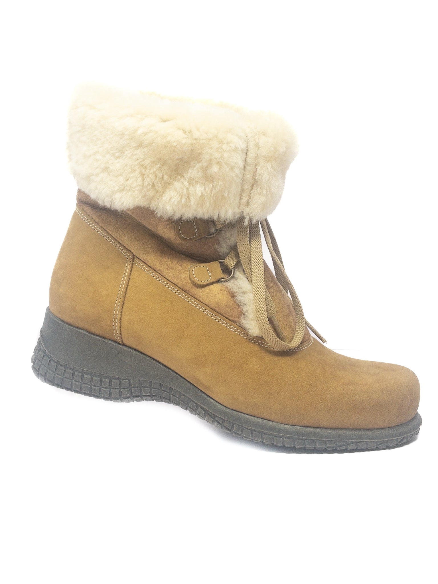 La Canadienne Camel Lace up Suede 8.5 Boots