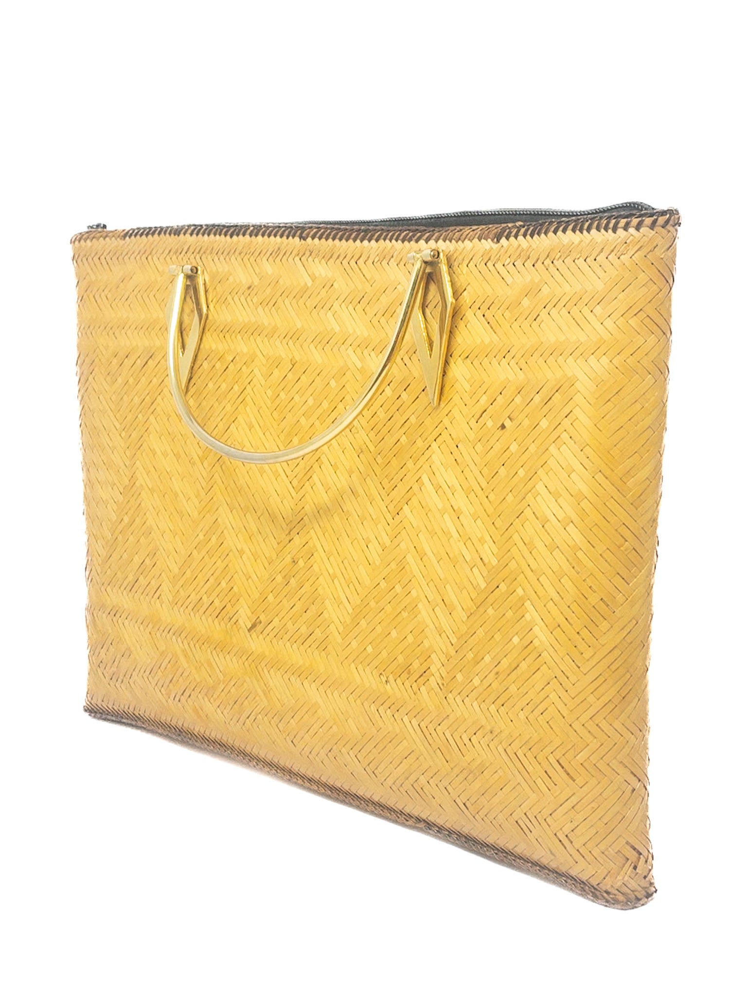 Gold Multi Stripe Canvas Purse