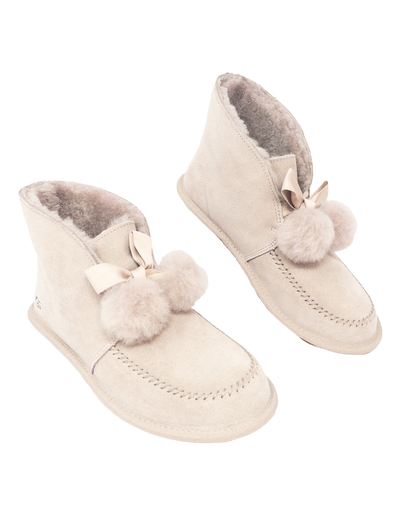 Ugg Lilac Pom Pom Suede 7 Slippers