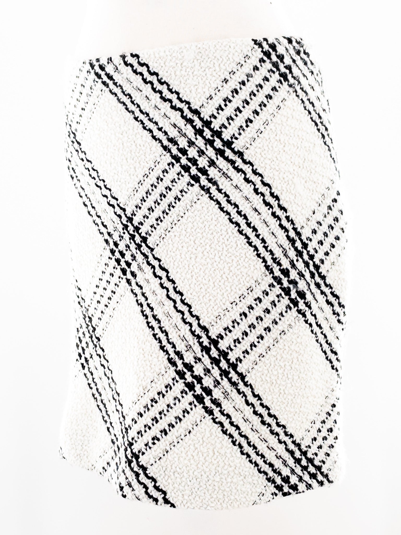 Vince Camuto White Black Tweed Polyester Size 8 Skirt