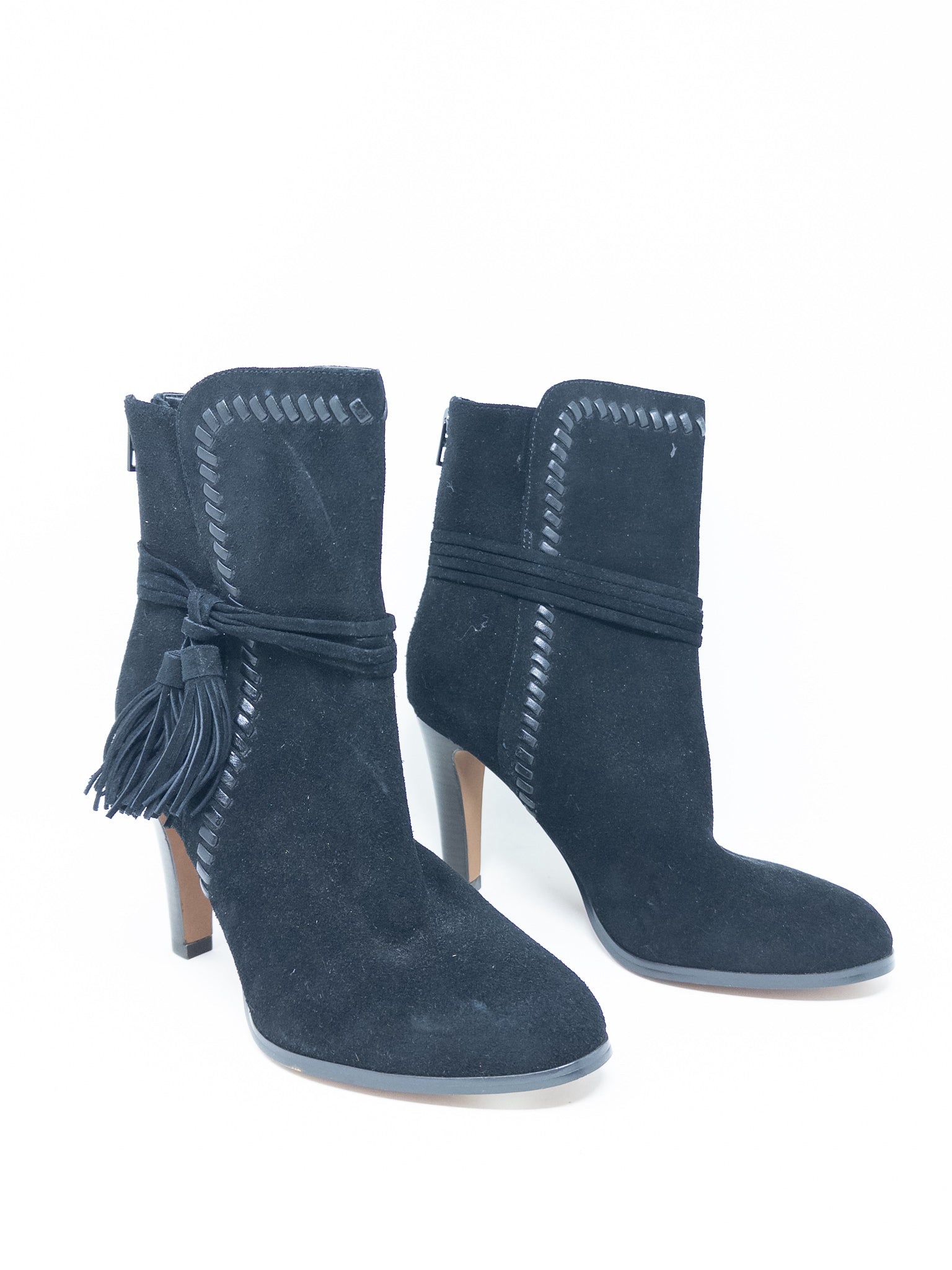 Coach Black Tassel Suede 8 Bootie