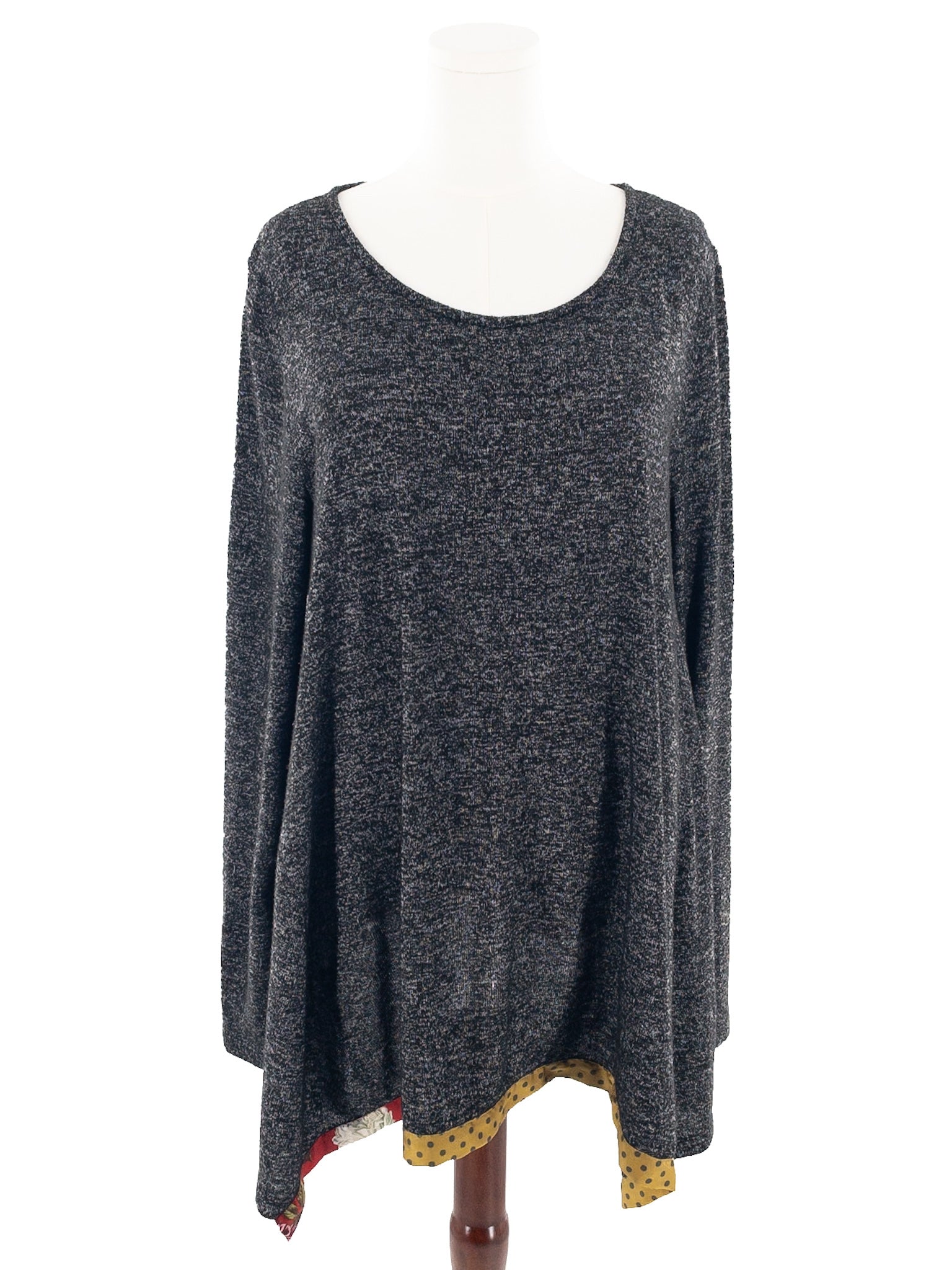 Alembika Charcoal Heather Polyester Blend Size 2X Tunic