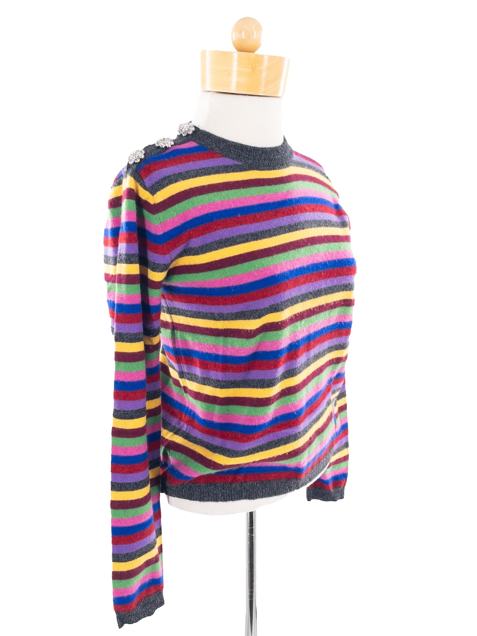 Ganni Multi-Color Stripe Cashmere Size S Sweaters