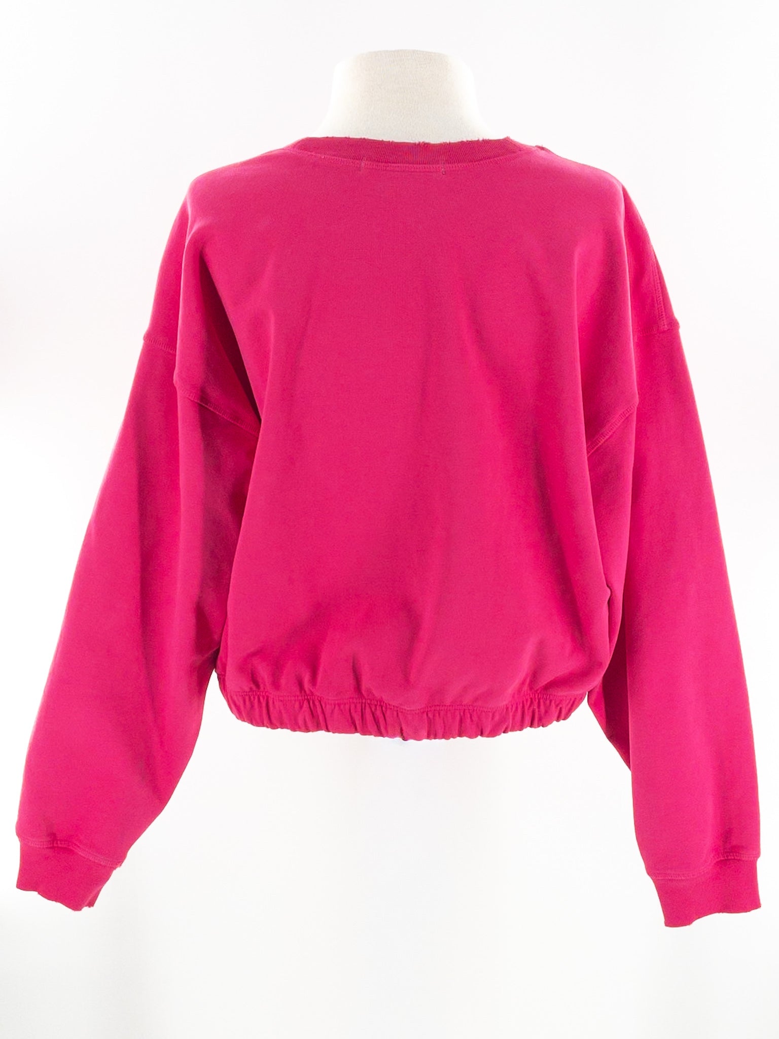 AMO Pink Scoop Neck Cotton Size M Sweatshirt