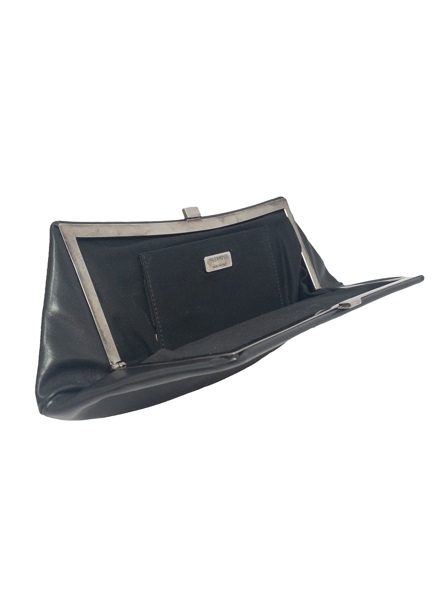 Jil Sander Black Leather Clutch