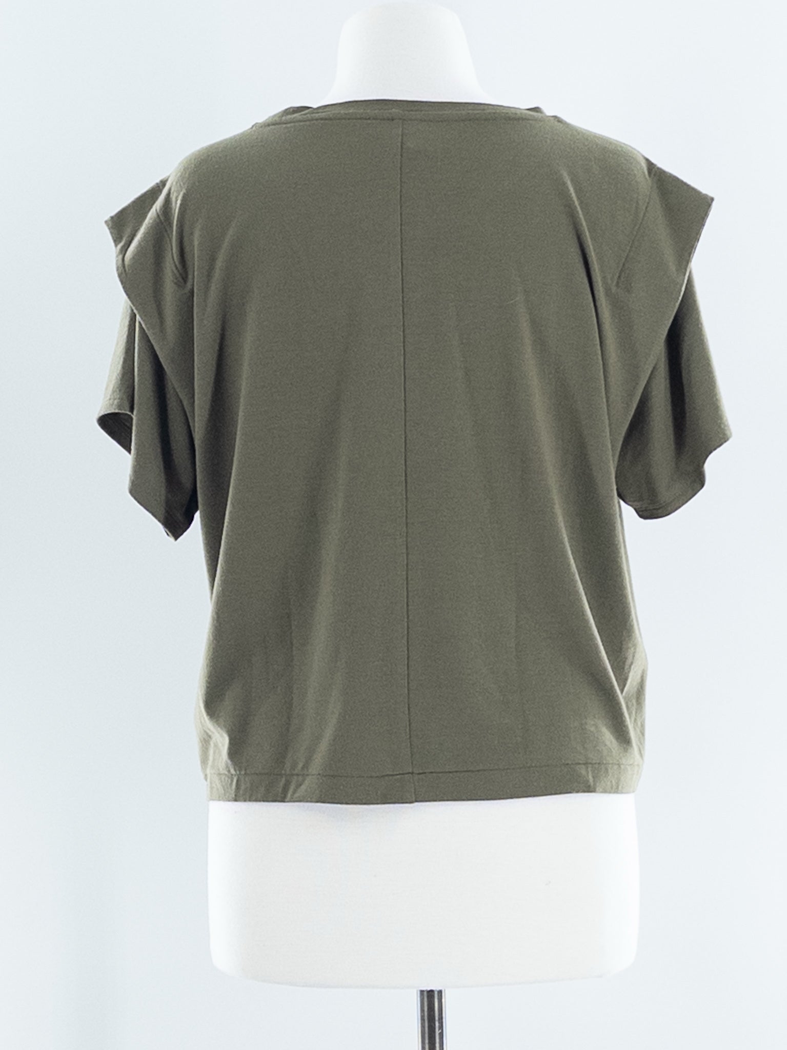 Paige Olive Polyester Blend Short Sleeve Size L T Shirt