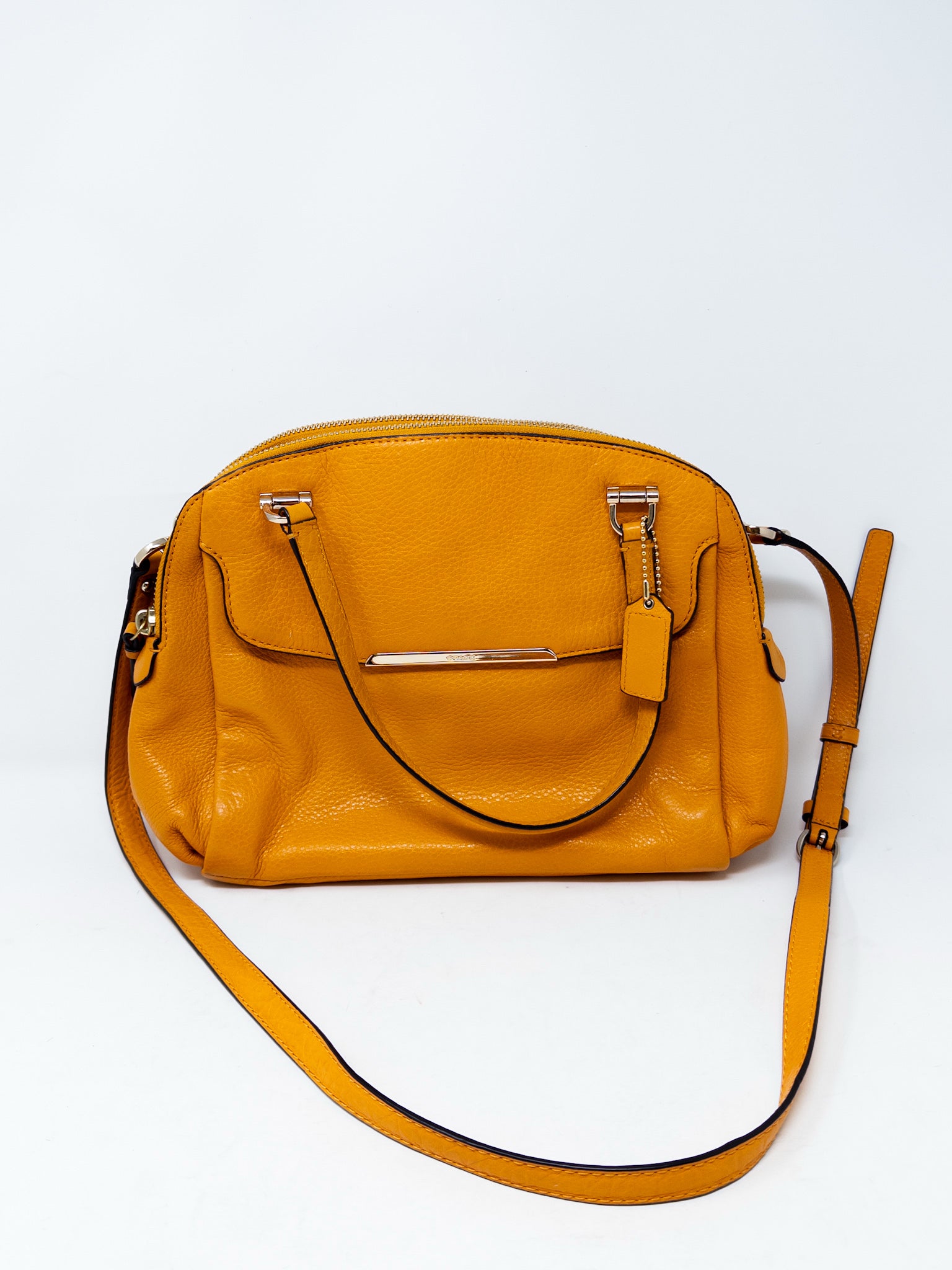 Coach Orange Pebble Leather Purse