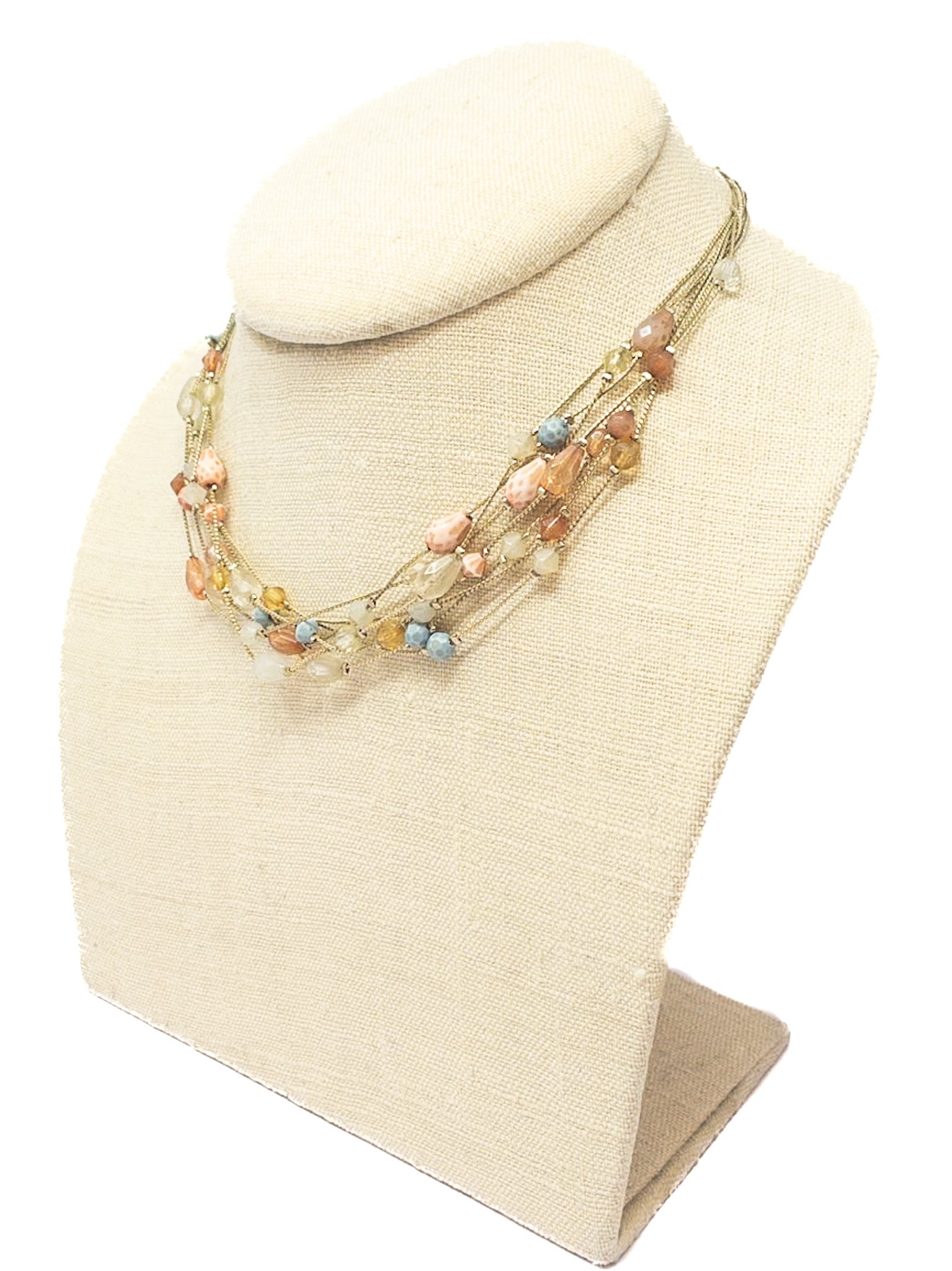 Peach Beaded Necklaces