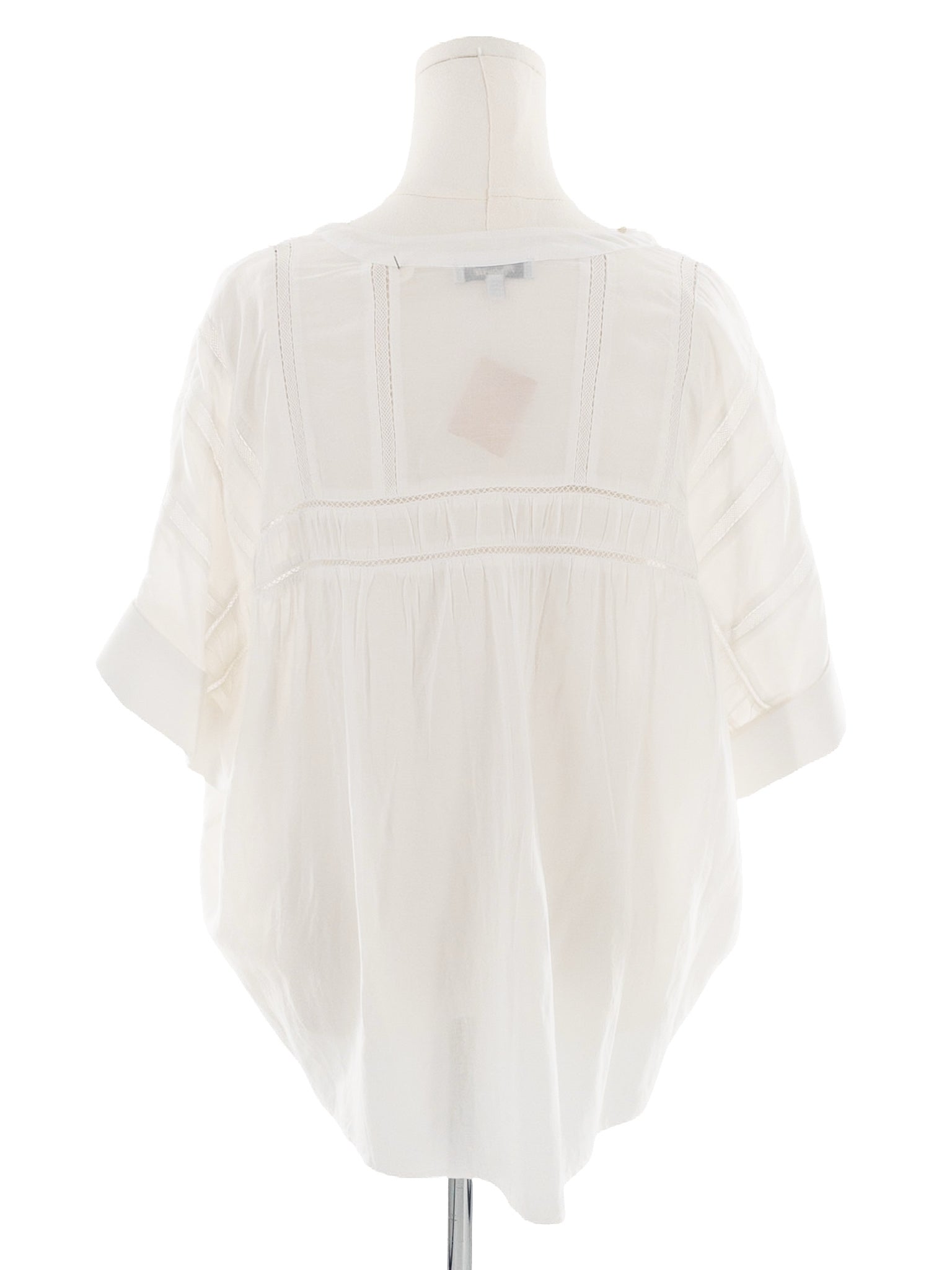 Madewell White Eyelet Short Sleeve Size XL Blouse