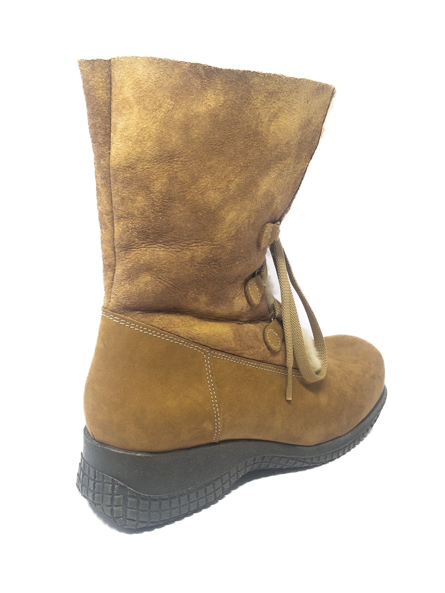 La Canadienne Camel Lace up Suede 8.5 Boots