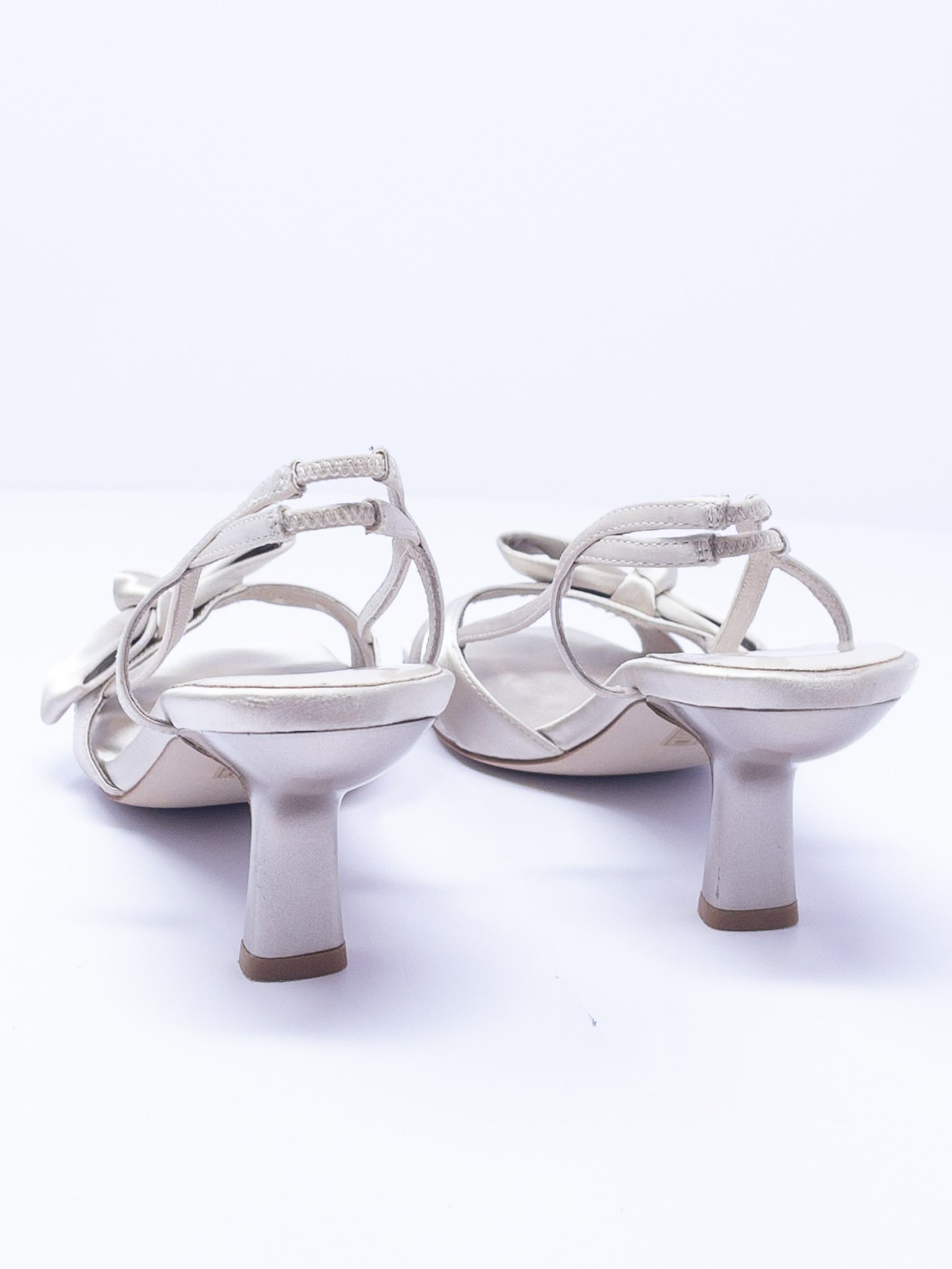 Jeffrey Campbell Champagne Bow Satin 8.5 Shoes