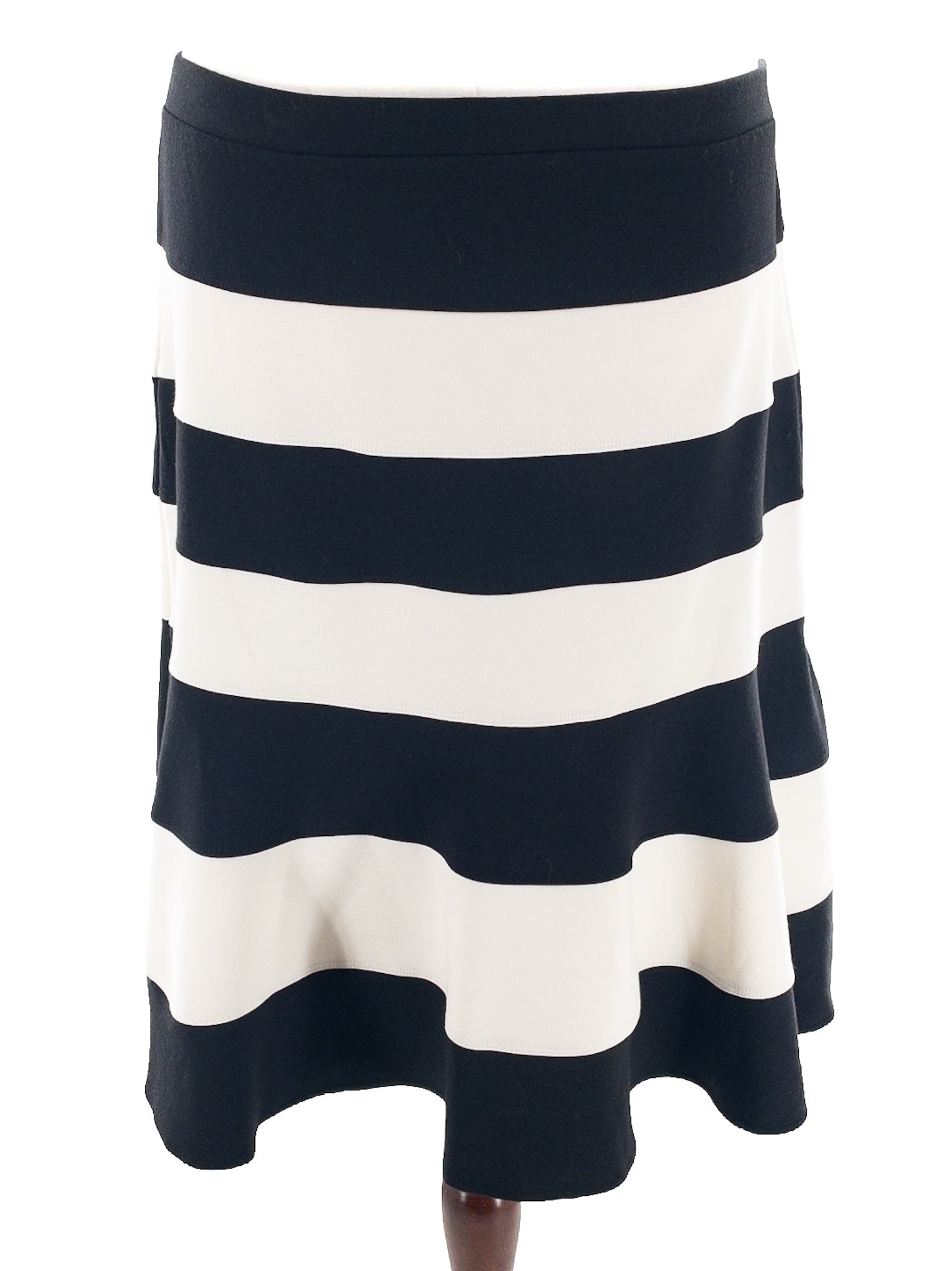Cupio Black Cream Stripe Stretch Size XL Skirt
