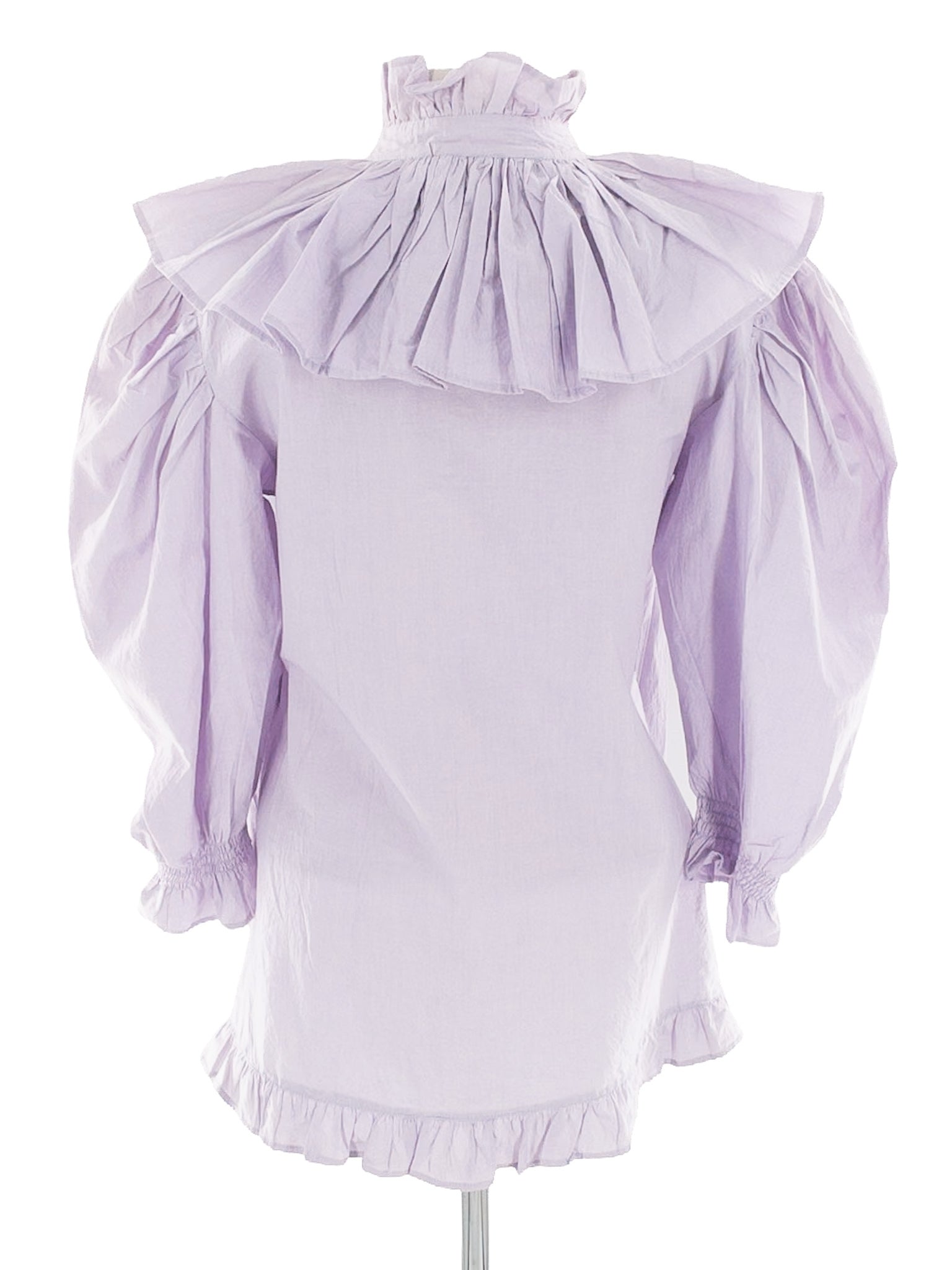Mille Lavender Ruffle Cotton Puff Sleeve Size XS Blouse