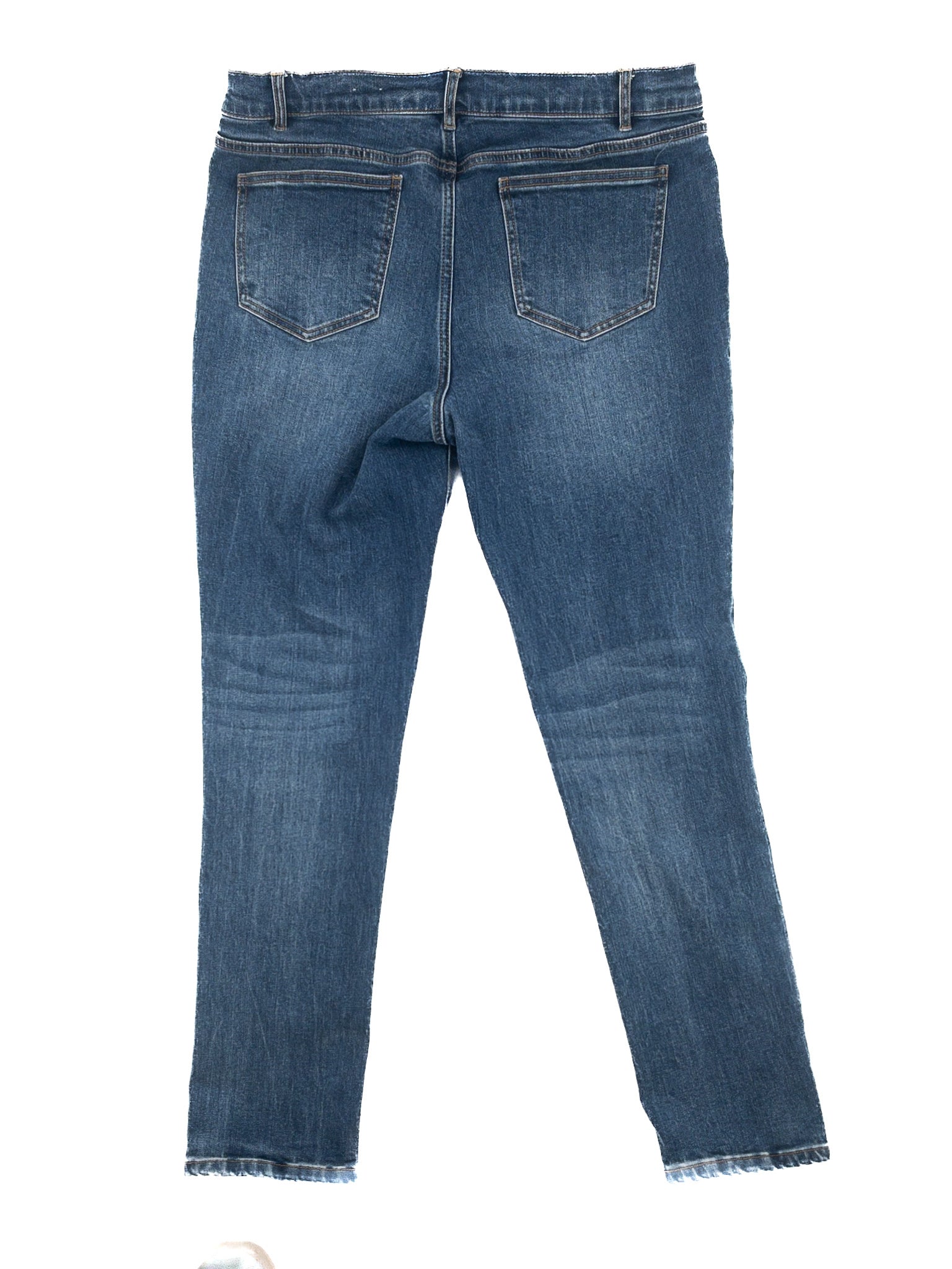 J McLaughlin Blue Washed Cotton Slim Size 12 Jeans