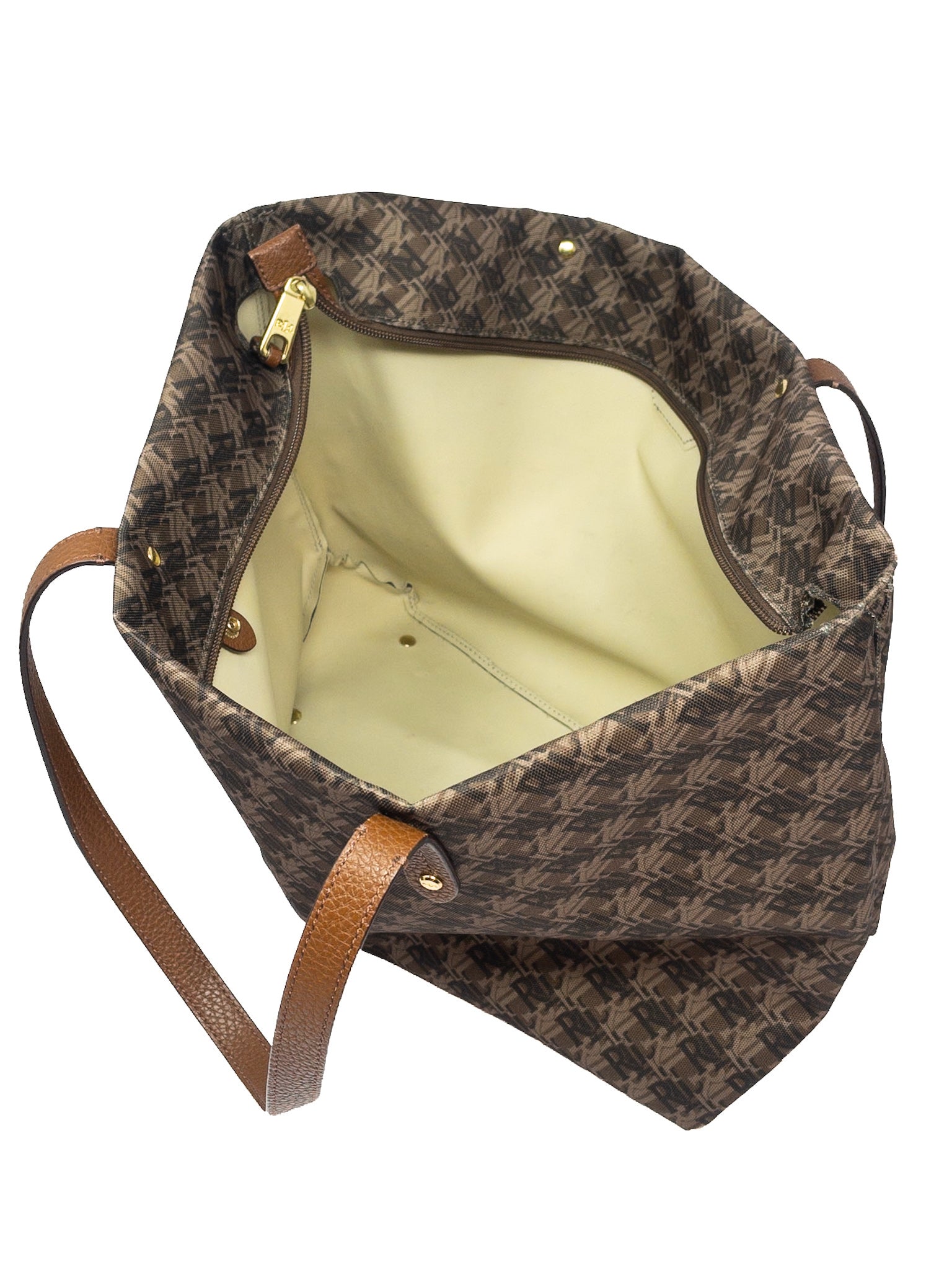 Ralph Lauren Brown Logo Canvas Tote
