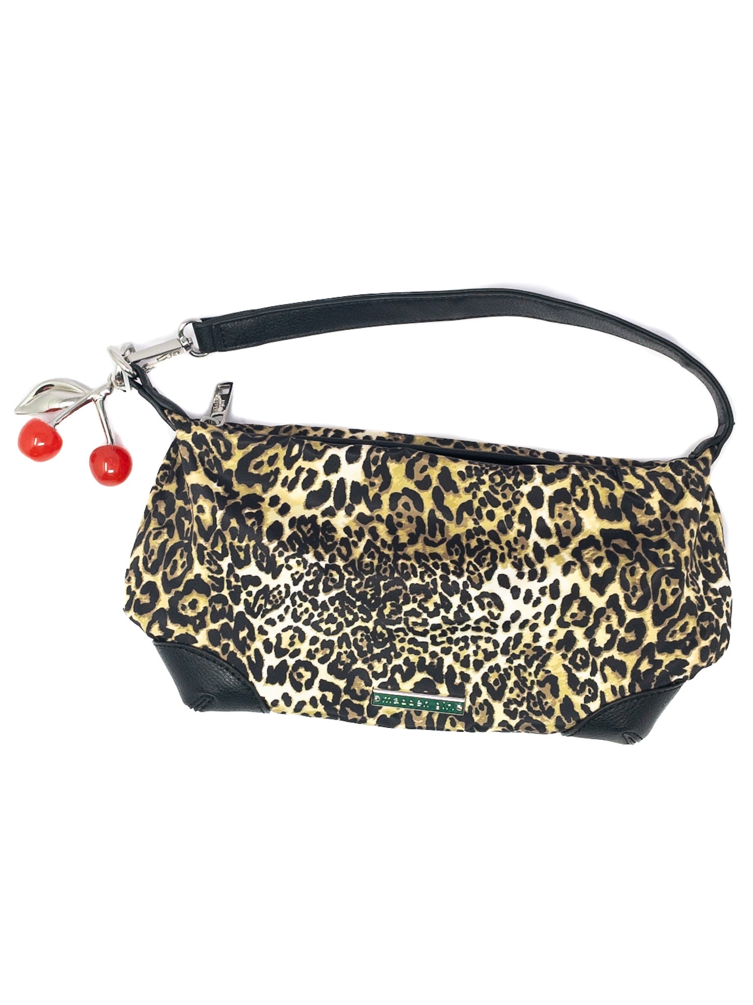 Madden Girl Black Tan Leopard Print Polyester Purse