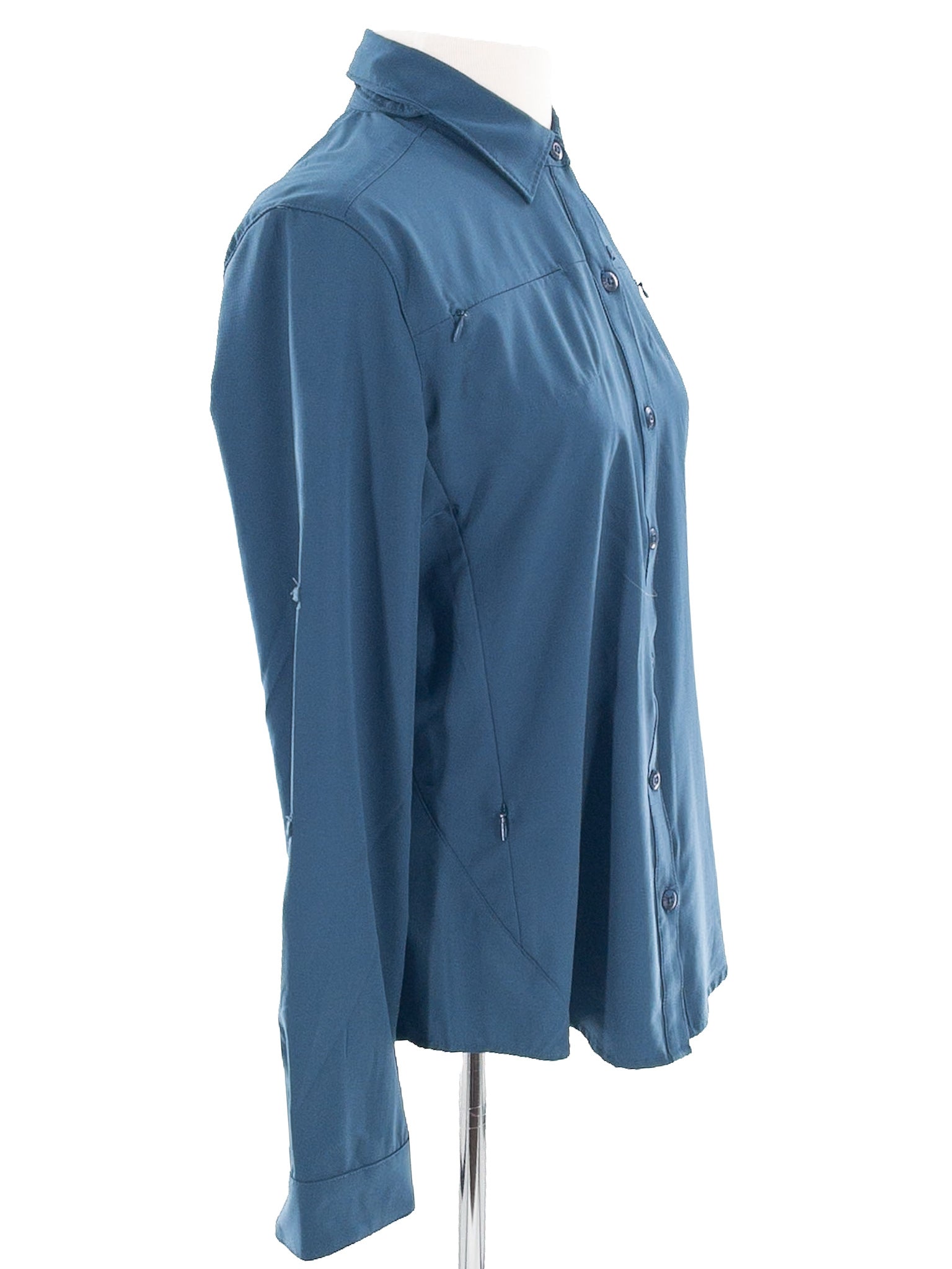 REI Teal Polyester Long Sleeve Size S Blouse