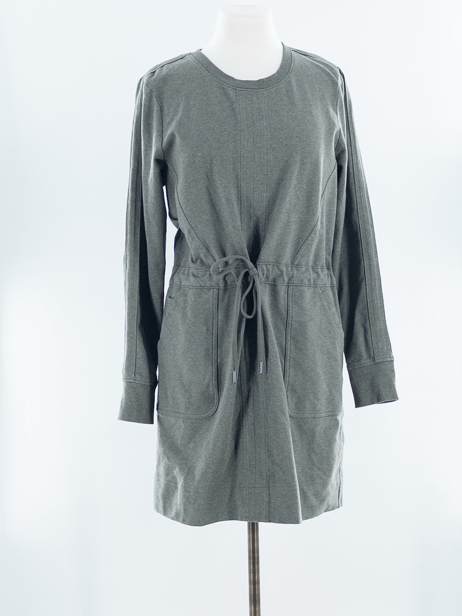 Athleta Gray Knit Long Sleeve Size M Dress