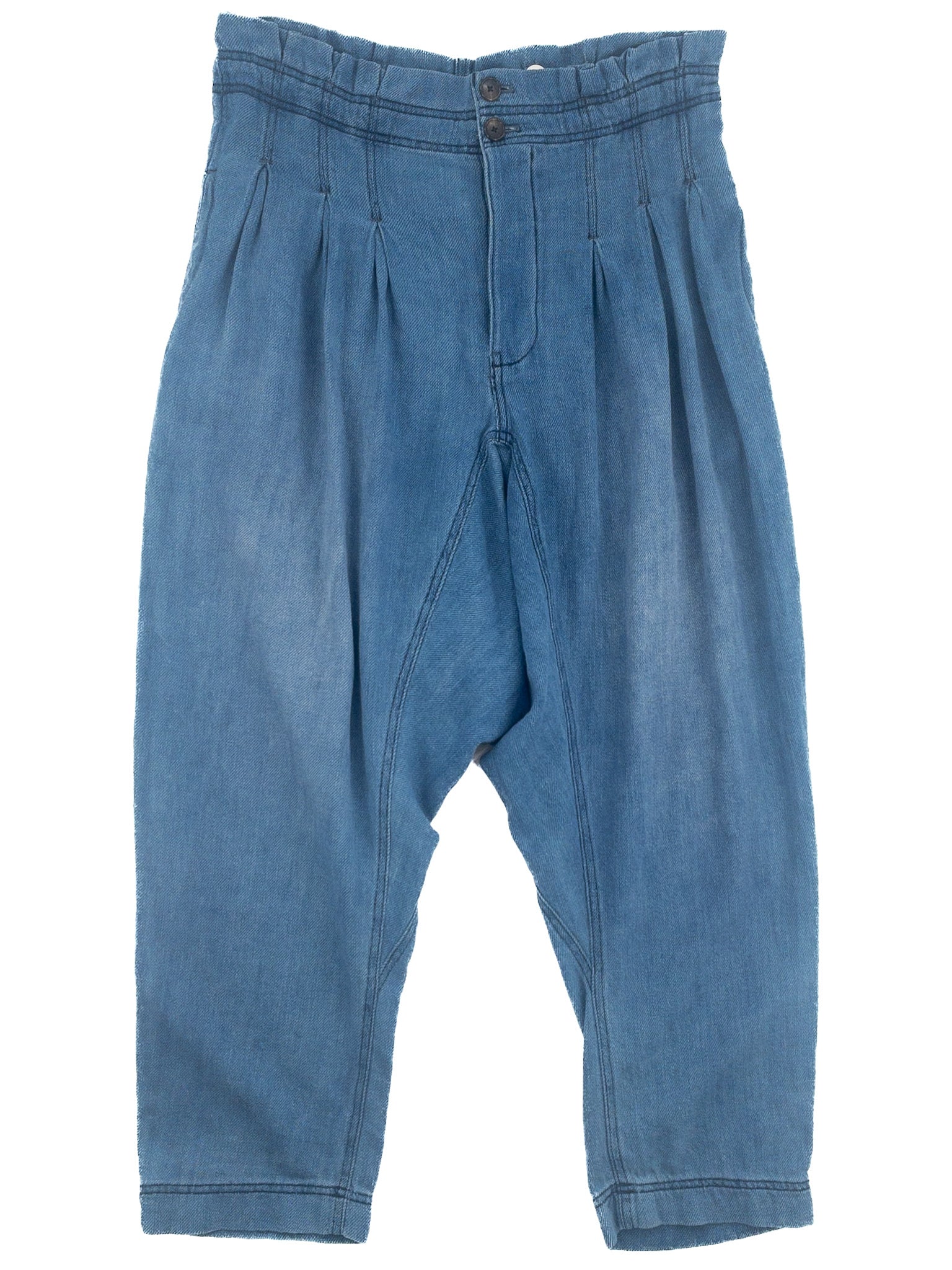 We The Free Blue Washed Cotton Paperbag Size 6 Pants