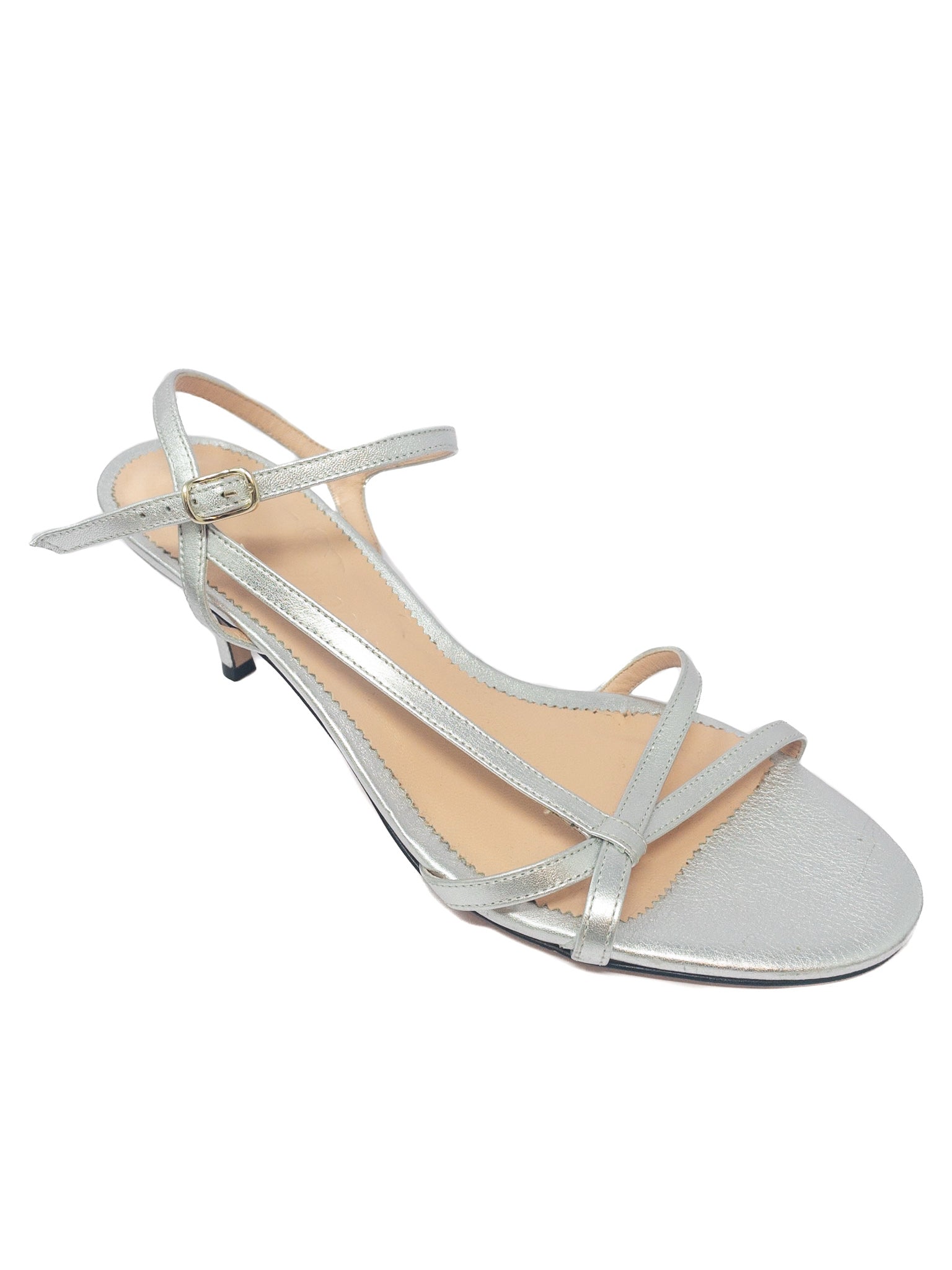 J Crew Silver Leather 8.5 Shoes