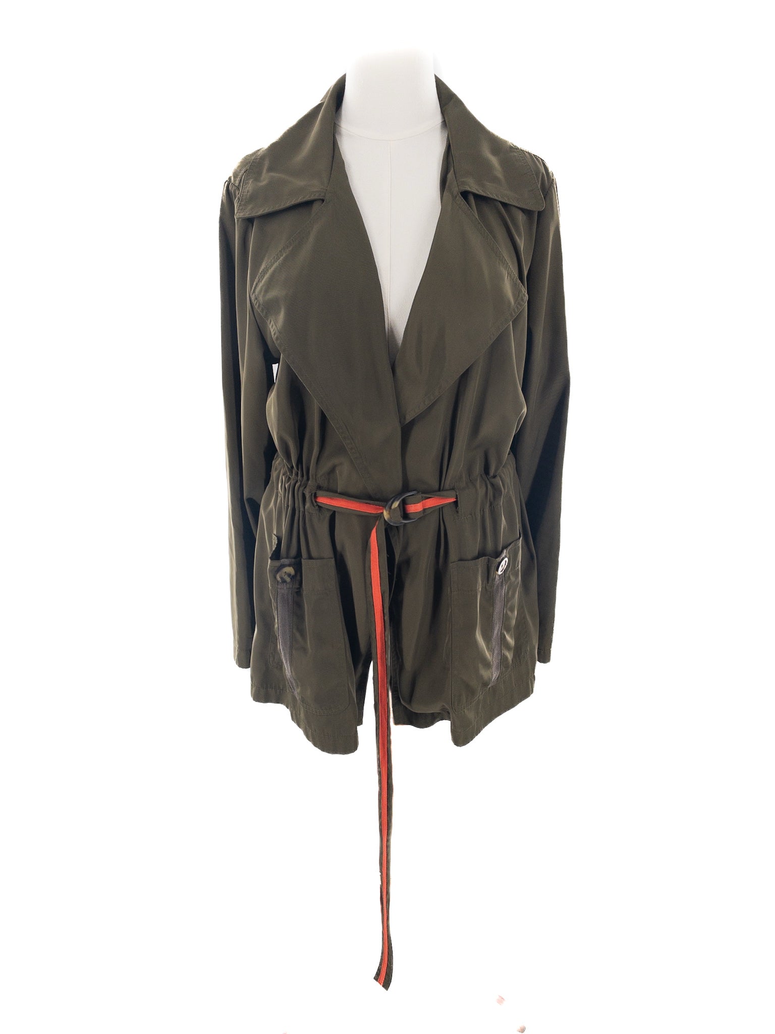 Anthropologie Olive Polyester Size L Jacket
