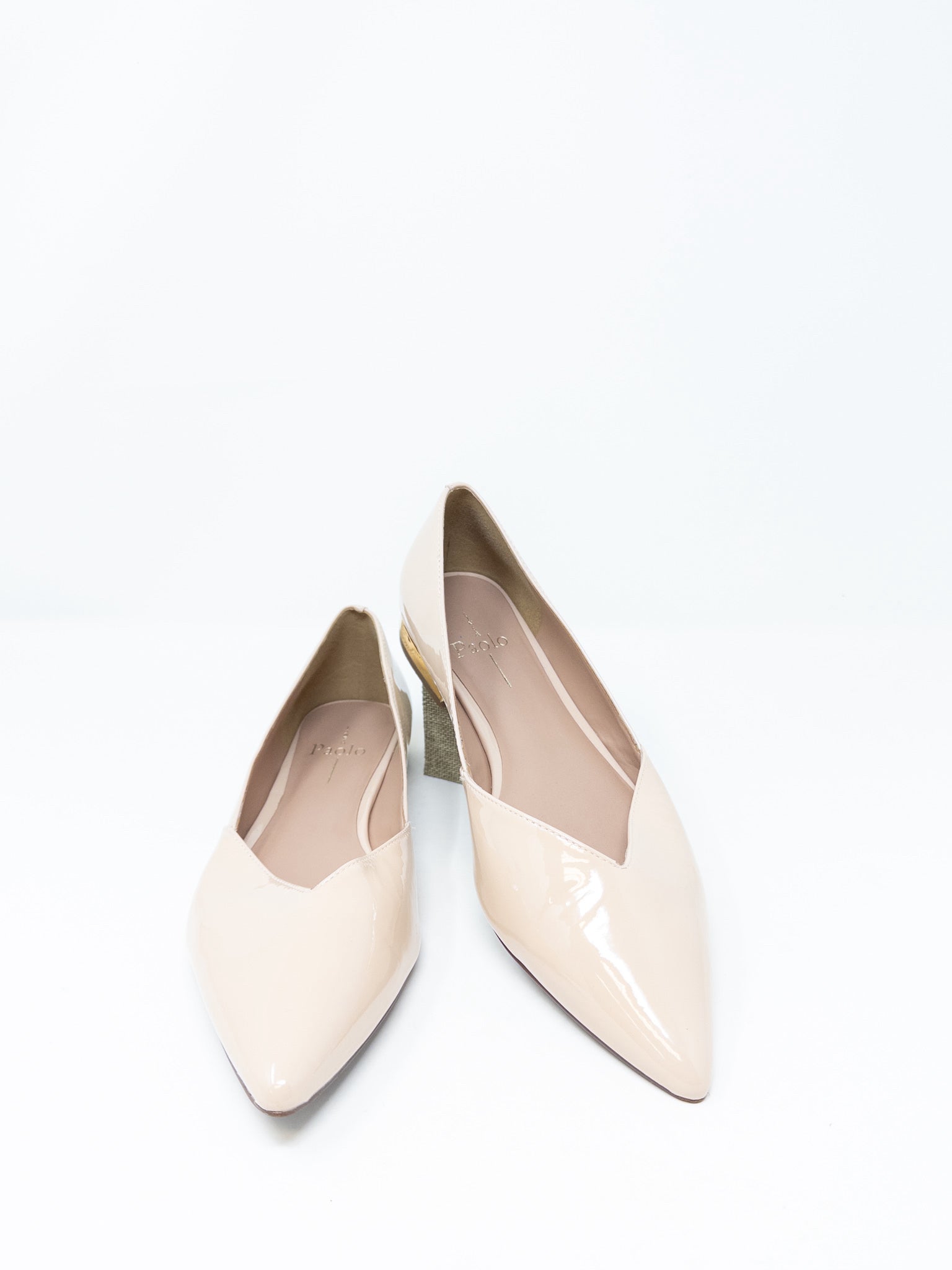 Paolo Nude Patent Leather 8.5 Flats