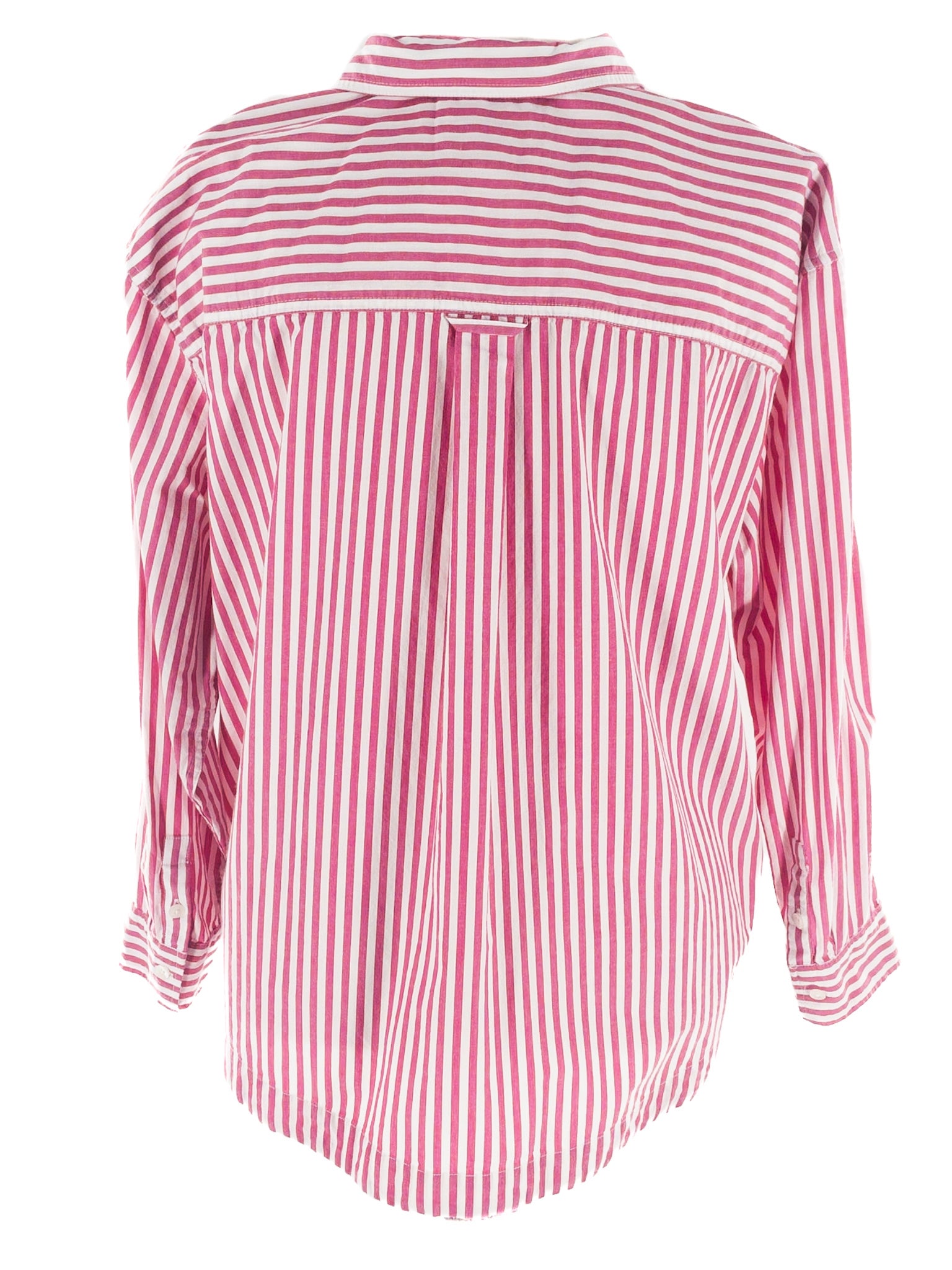 Lucky Pink White Stripe Cotton Button Down Size L Blouse