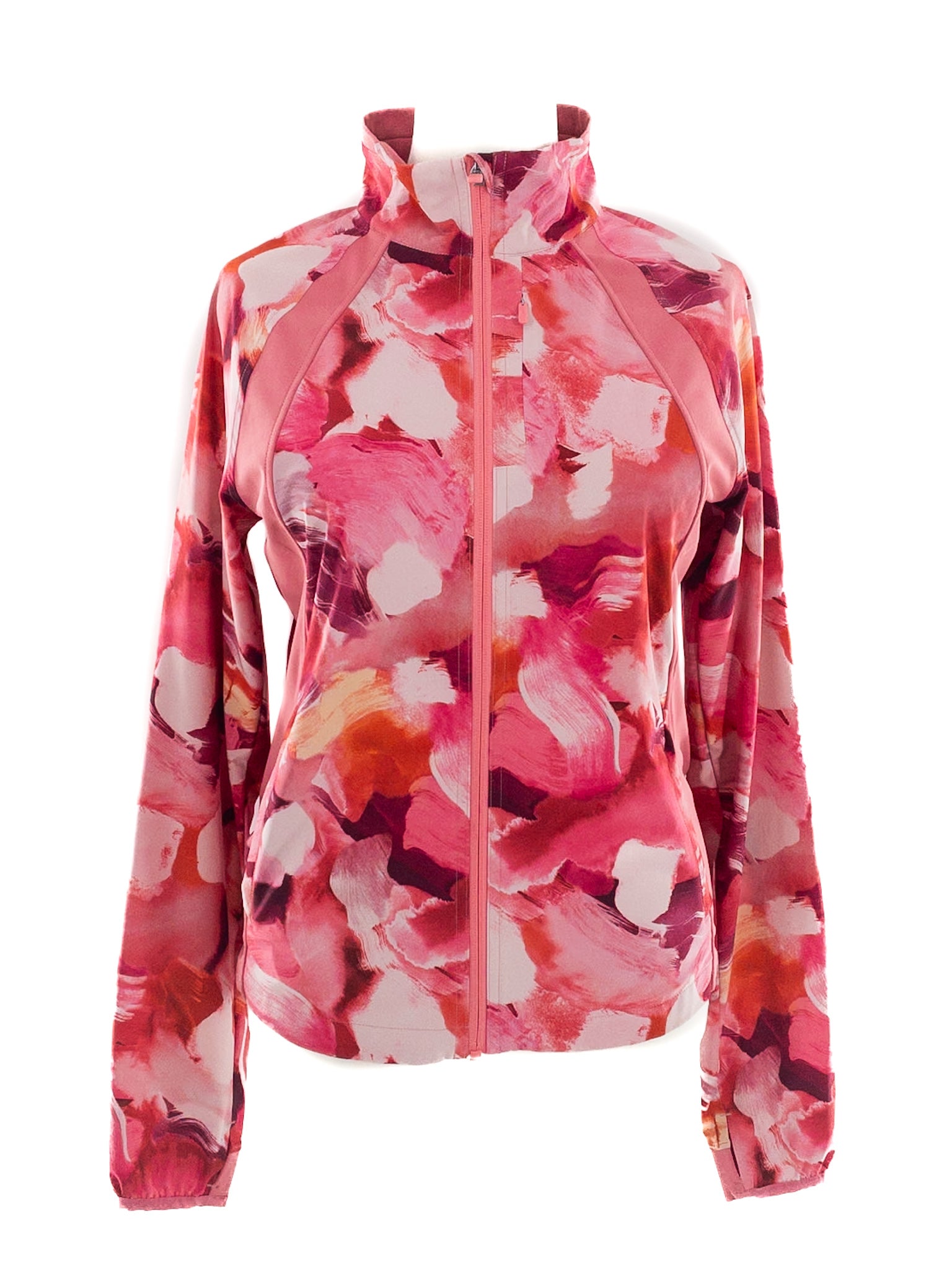 Athleta Pink Floral Polyester Size S Sweatshirts/Active
