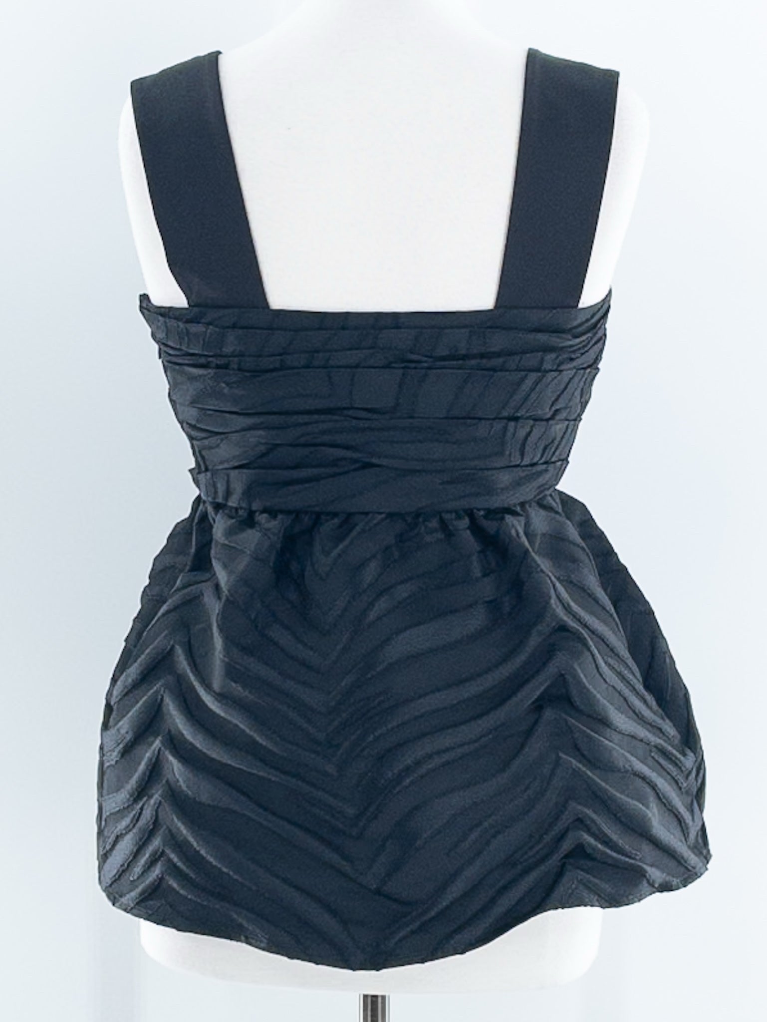 Kate Spade Black Texture Polyester Sleeveless Size 8 Blouse