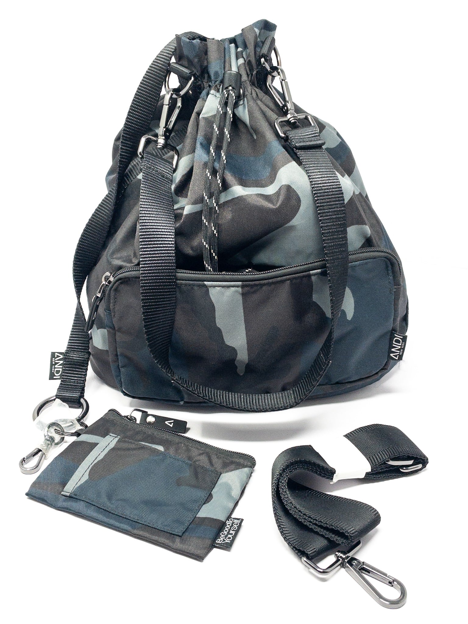Andi Gray Camoflage Nylon Tote