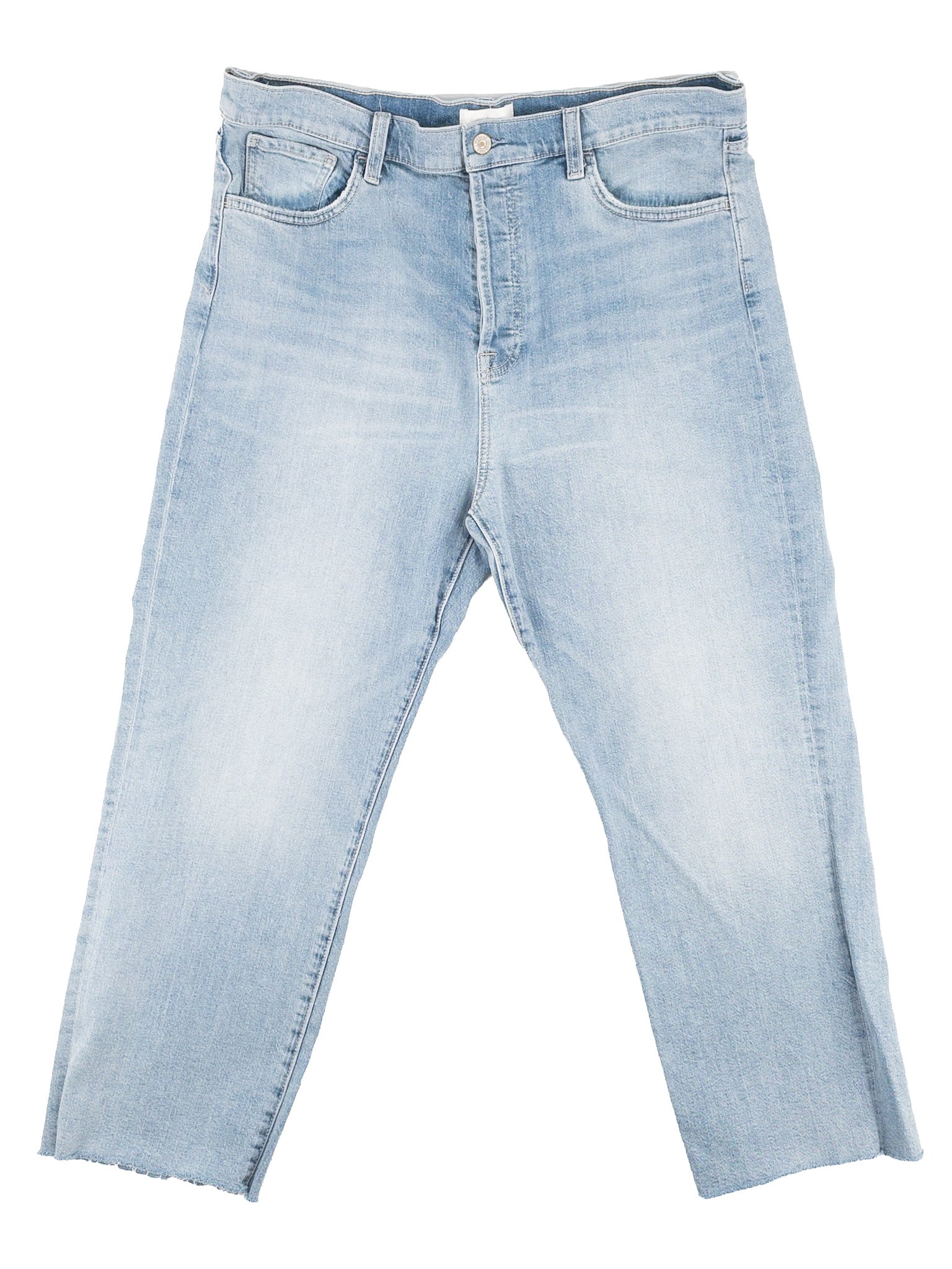 7 for All Mankind Blue Washed Denim Straight Size 14 Jeans