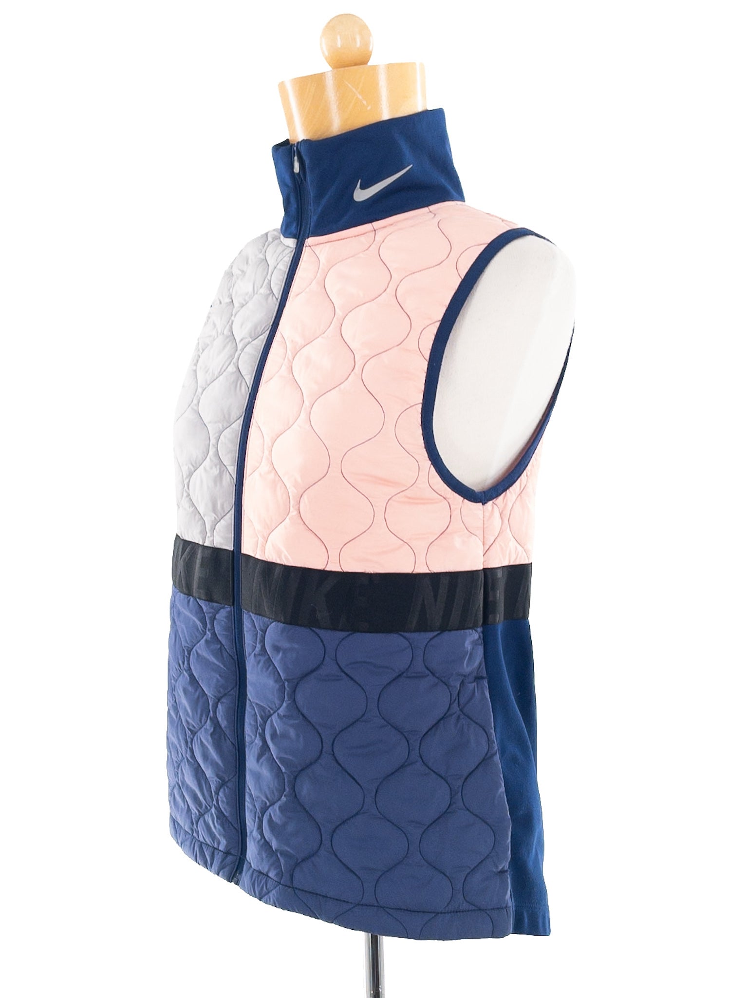 Nike Pink Blue Quilt Polyester Size S Vest