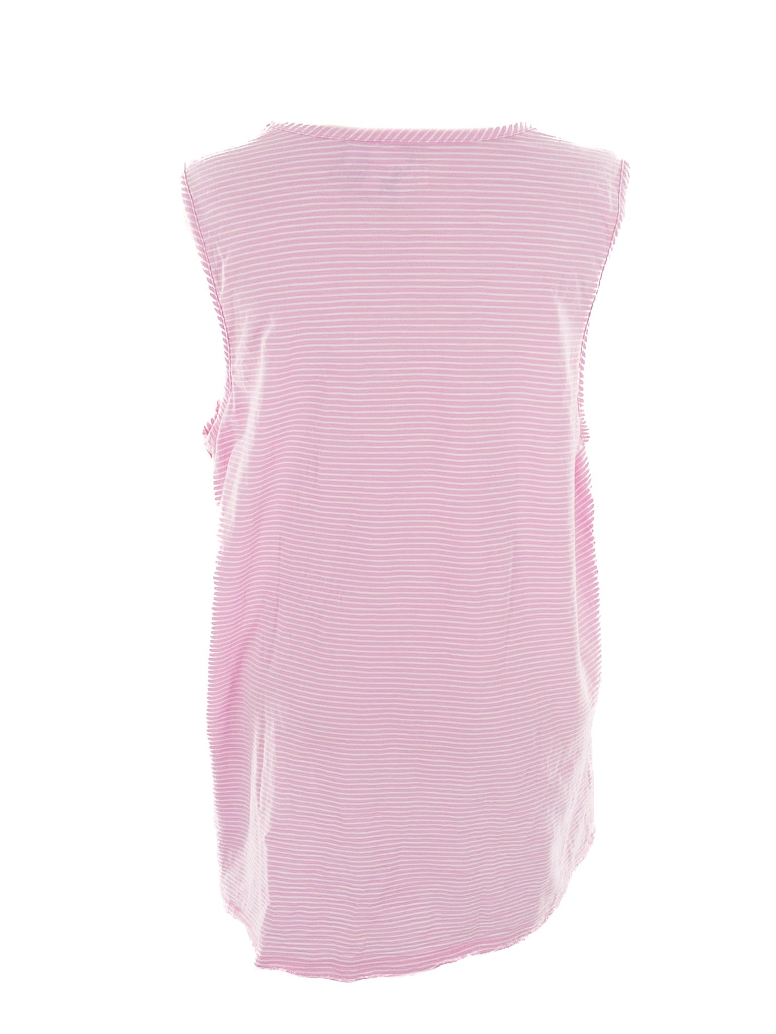 Lands End Pink White Stripe Cotton Sleeveless Size 2X T Shirt