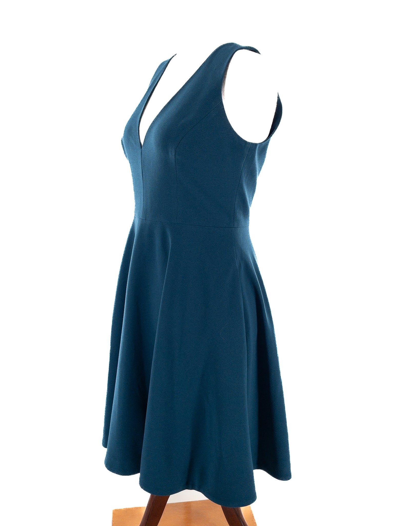 Dress The Population Peacock Blue Polyester Blend Sleeveless Size L Dress