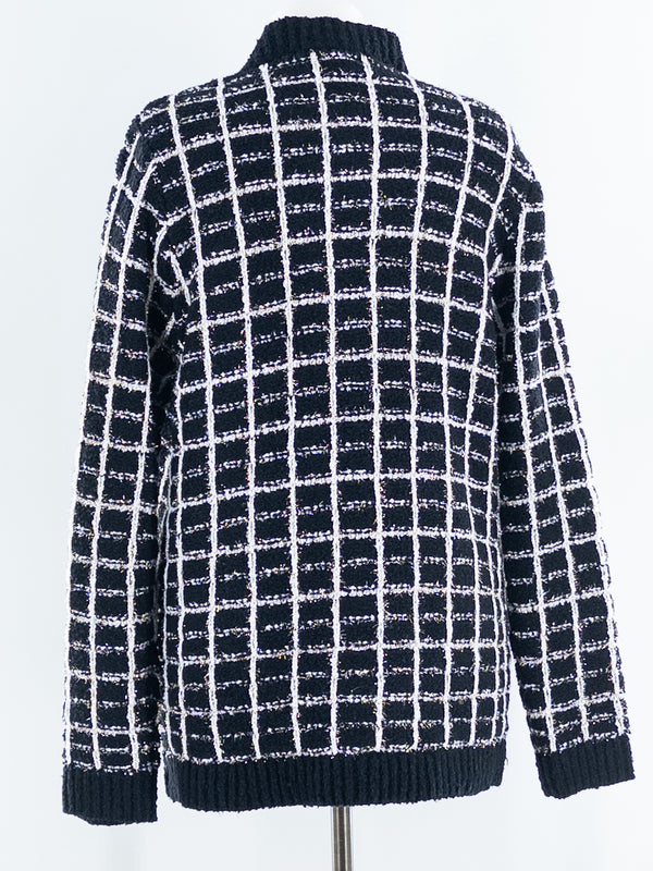 sheller シェリエ　check tweed cardigan sheller check tweed cardigan シェリエ shéller / シェリエ