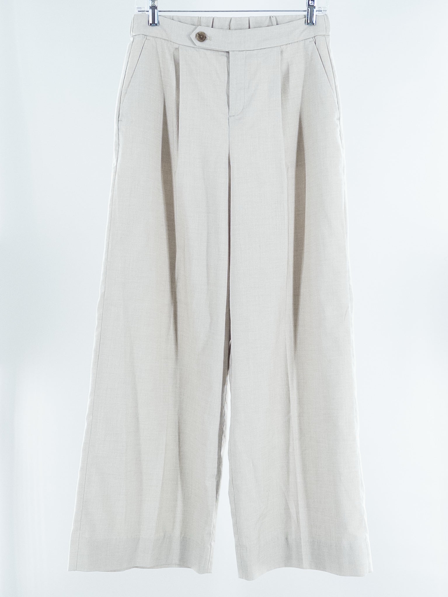 Banana Republic Sand Polyester Blend Wide Leg Size 2 Pants