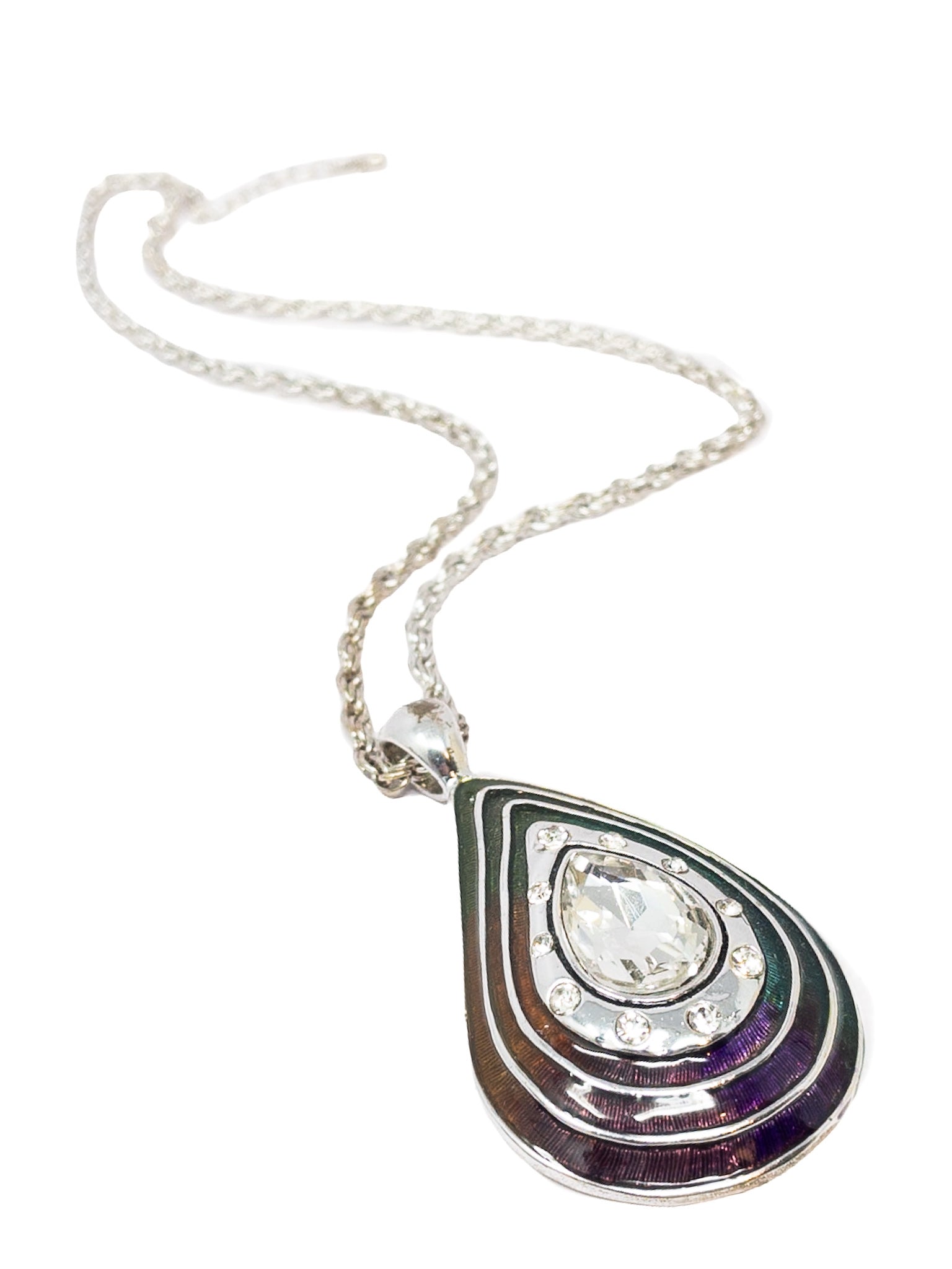 Silver Multi Rhinestone Necklaces
