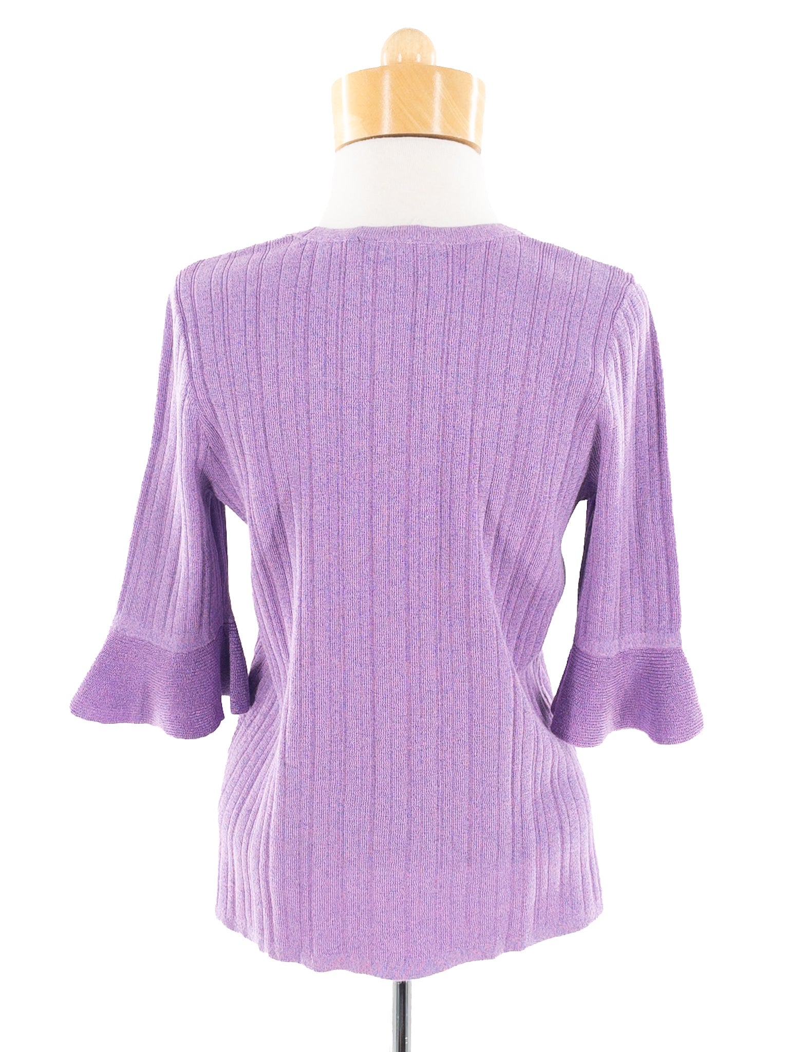 Chicos Lavender Ribbed Viscose Blend Size M Sweaters