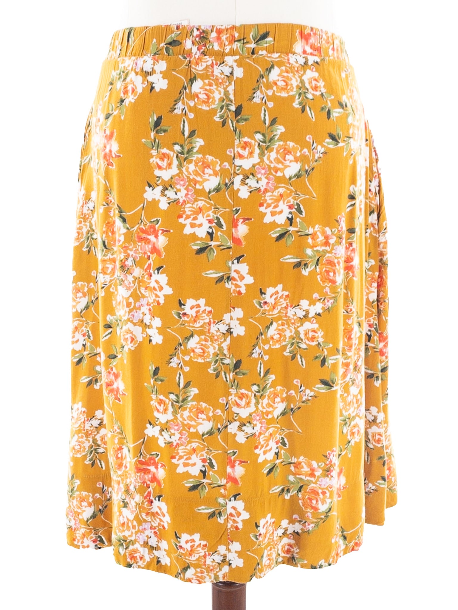 Renee C Ginger Print Rayon Size M Skirt