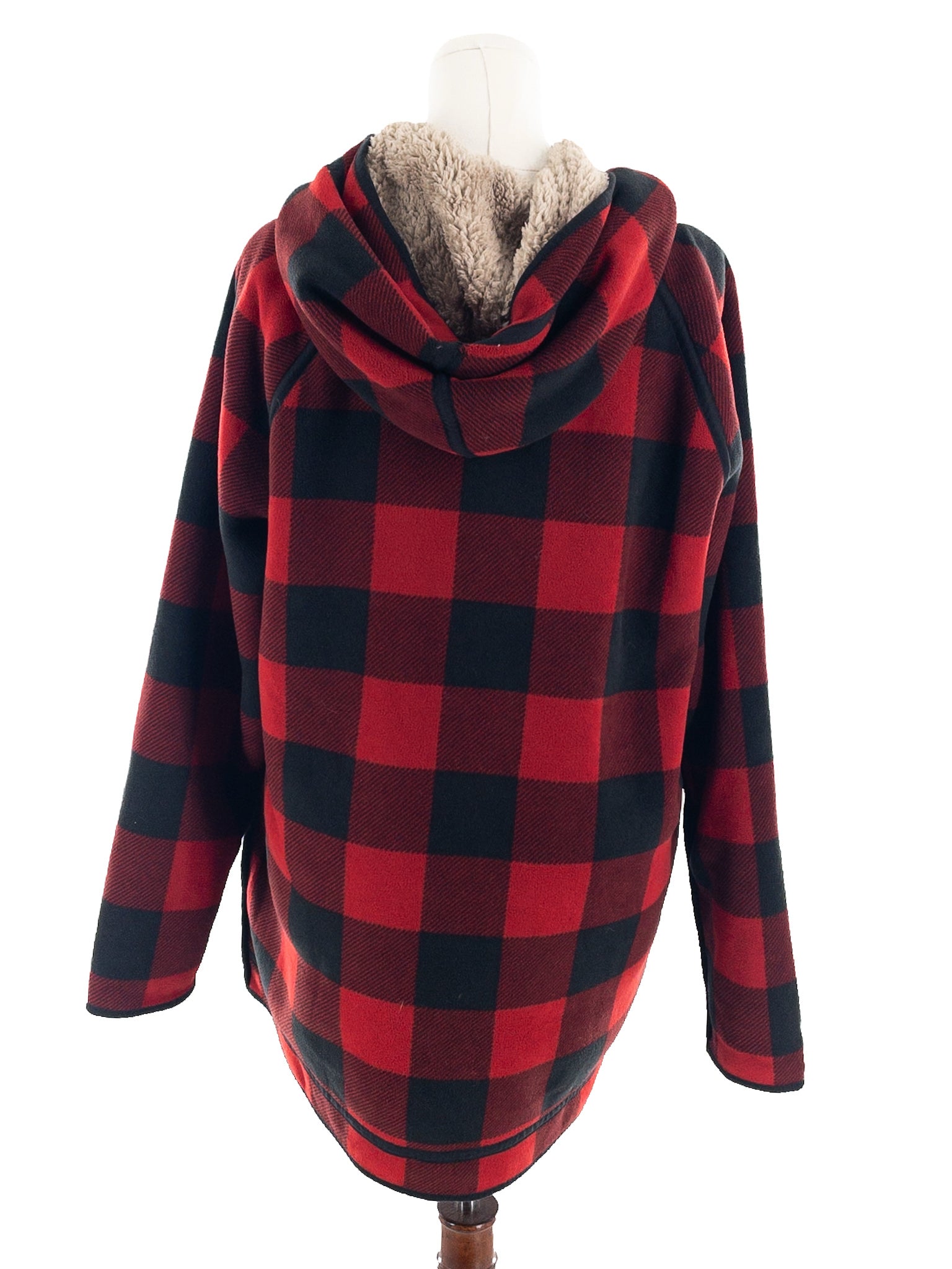 Eddie Bauer Red Black Plaid Polyester Size XL Jacket