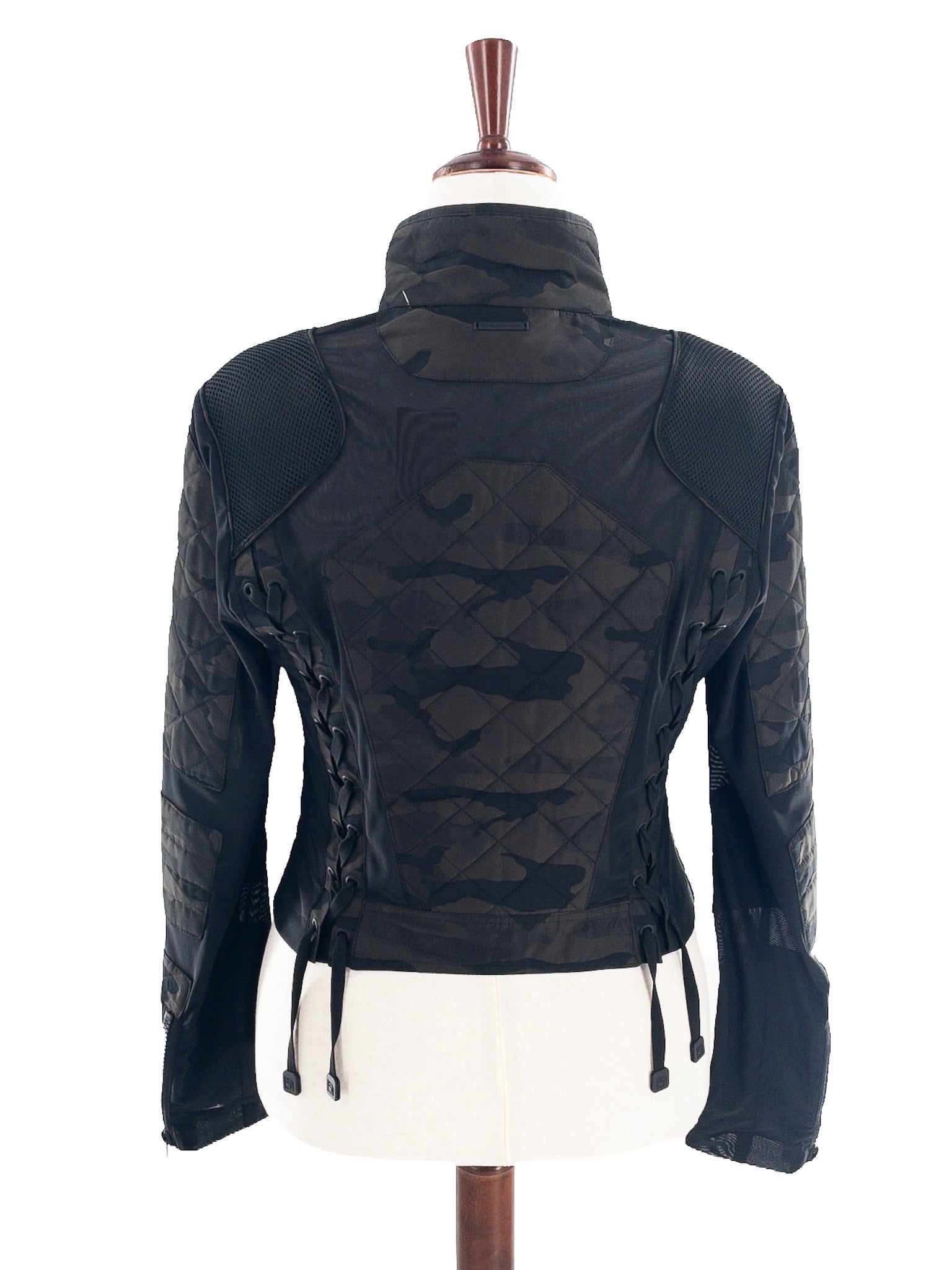 Blanc Noir Black Green Camoflage Polyester Size L Jacket